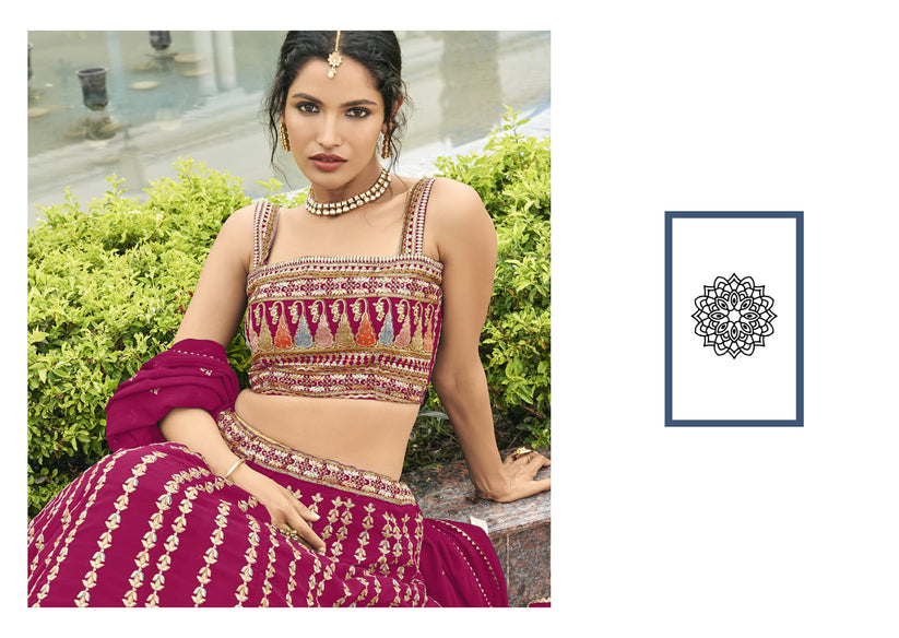 Designer Fancy Wedding Party Wear Black Bollywood Lehenga Choli In Georgette Sm Rimzim 136 A,b,c