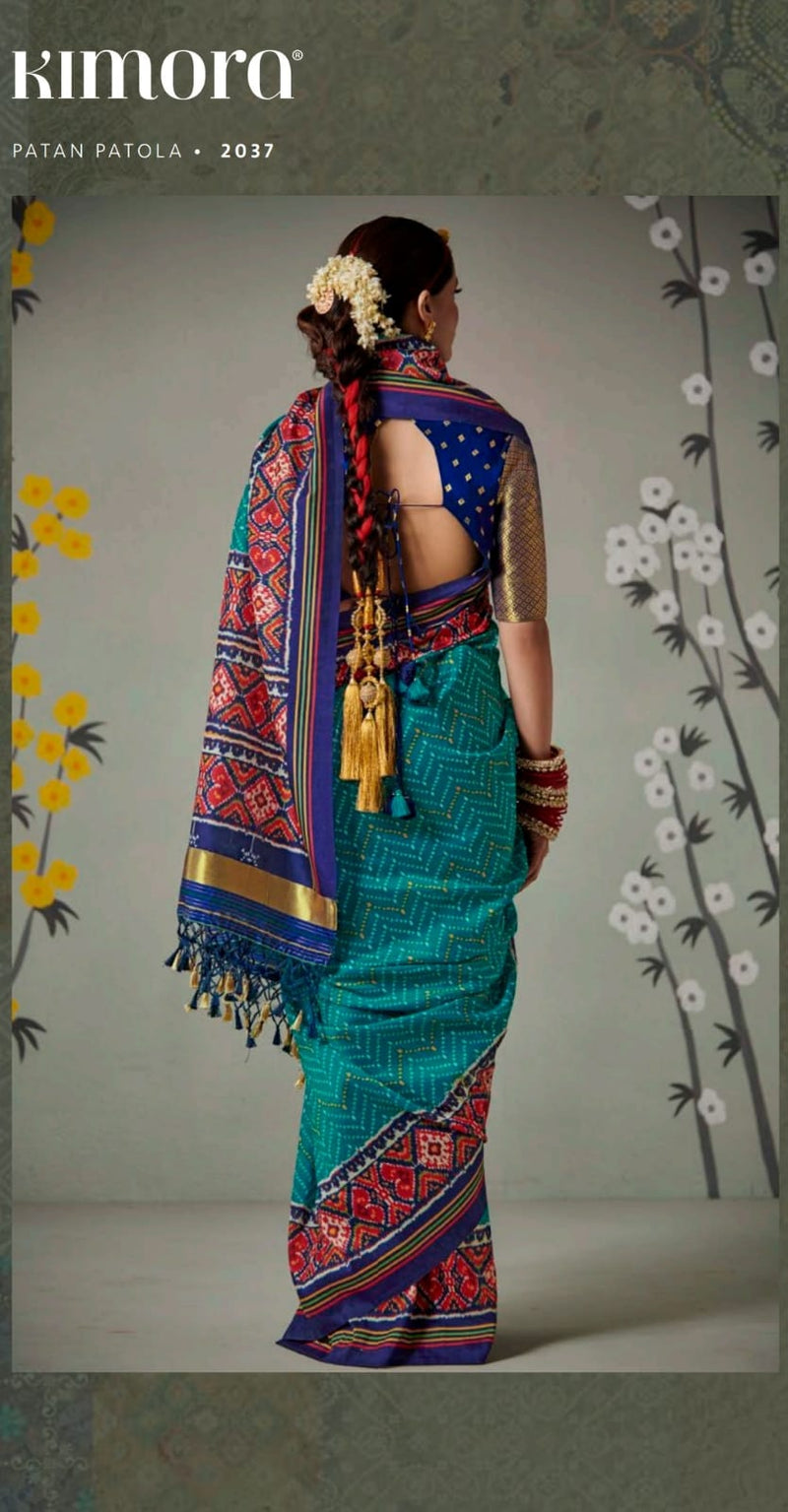 Kimora Patan Patola Soft Tussar Silk Saree