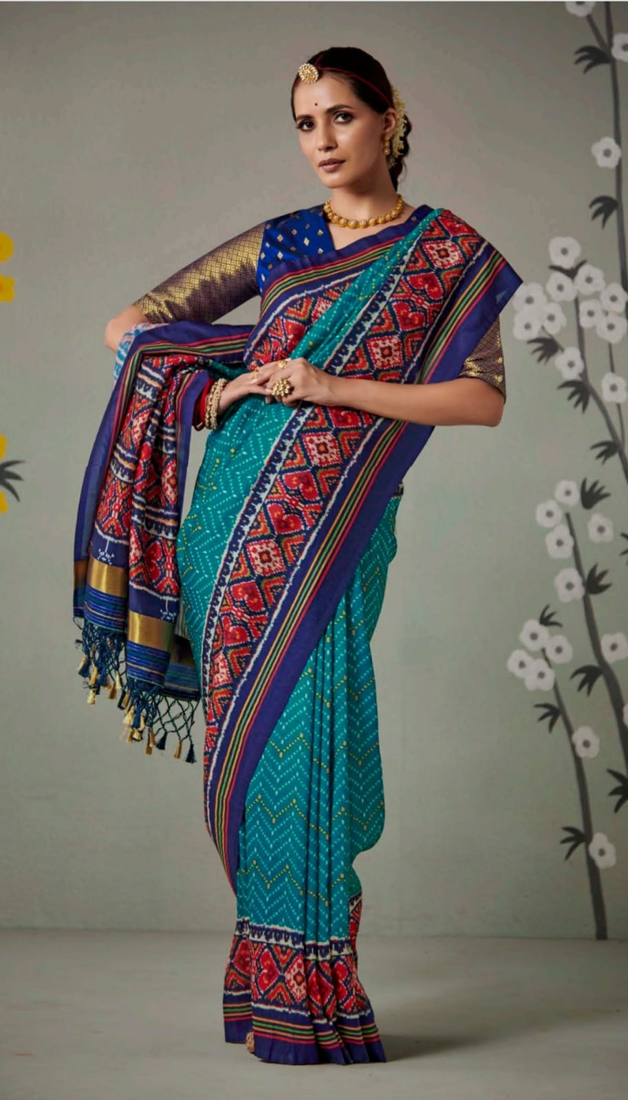 Kimora Patan Patola Soft Tussar Silk Saree