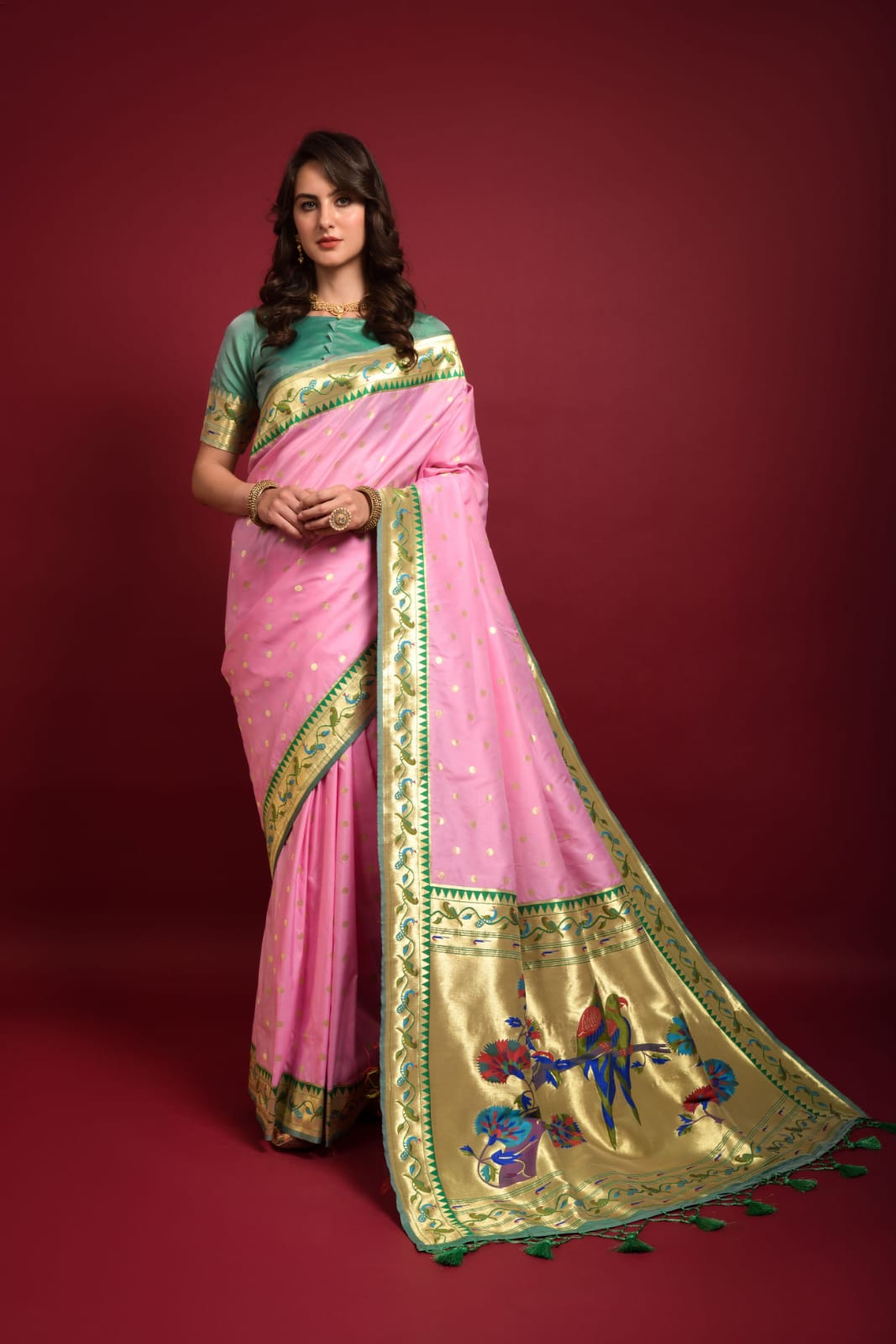 Party Wear Banarasi Soft Silk Paithani Saree Anant Tex Exports Private Limited