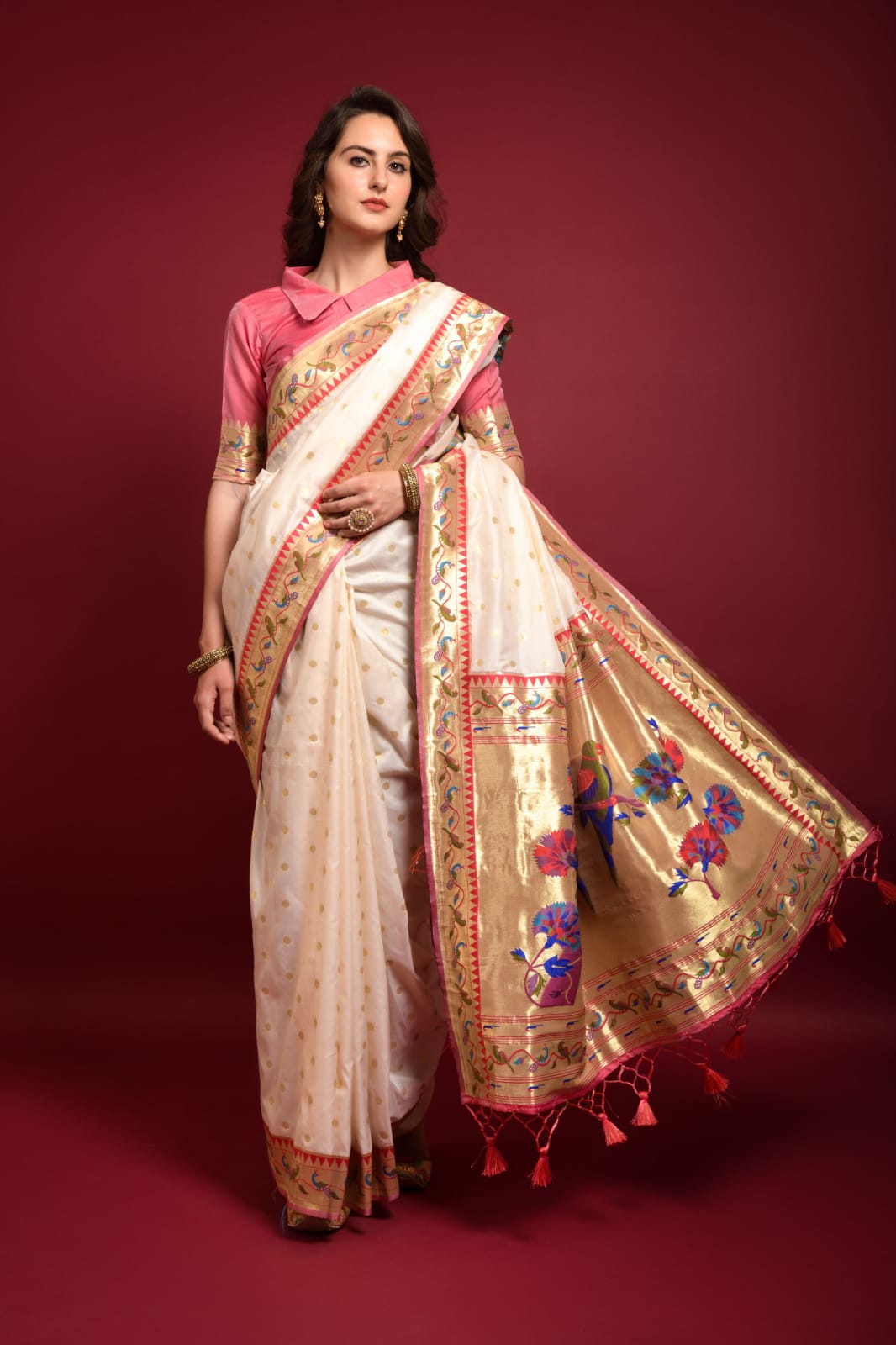 Party Wear Banarasi Soft Silk Paithani Saree Anant Tex Exports Private Limited