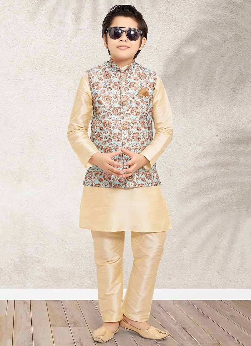 Ethnic Boys Wear Kurta Pajama With Koti