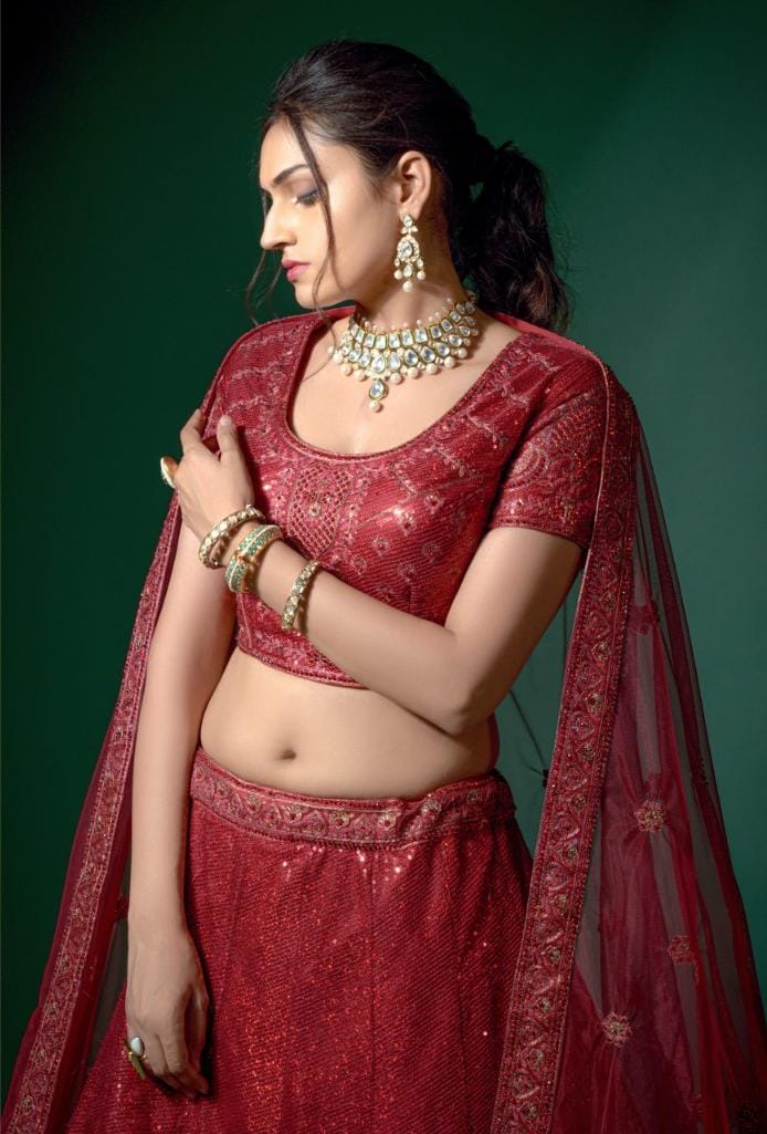 Alakana Designer Bridal Wear Lehenga D.No 77179 Anant Tex Exports Private Limited