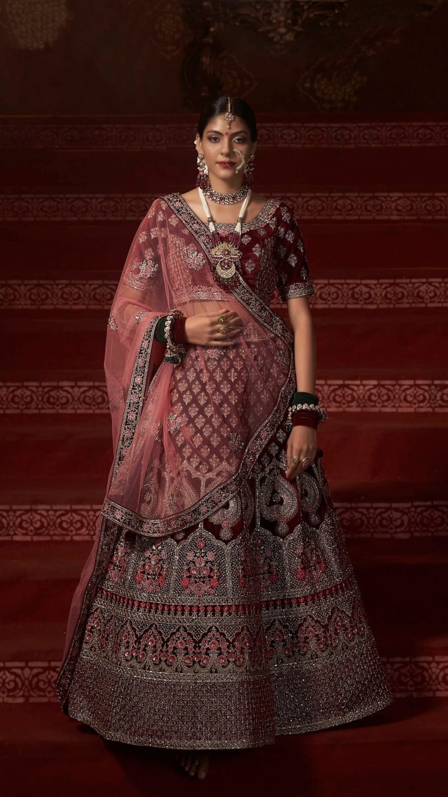Wedding Designer Bridal Wear Lehenga D.No 77027 Anant Tex Exports Private Limited