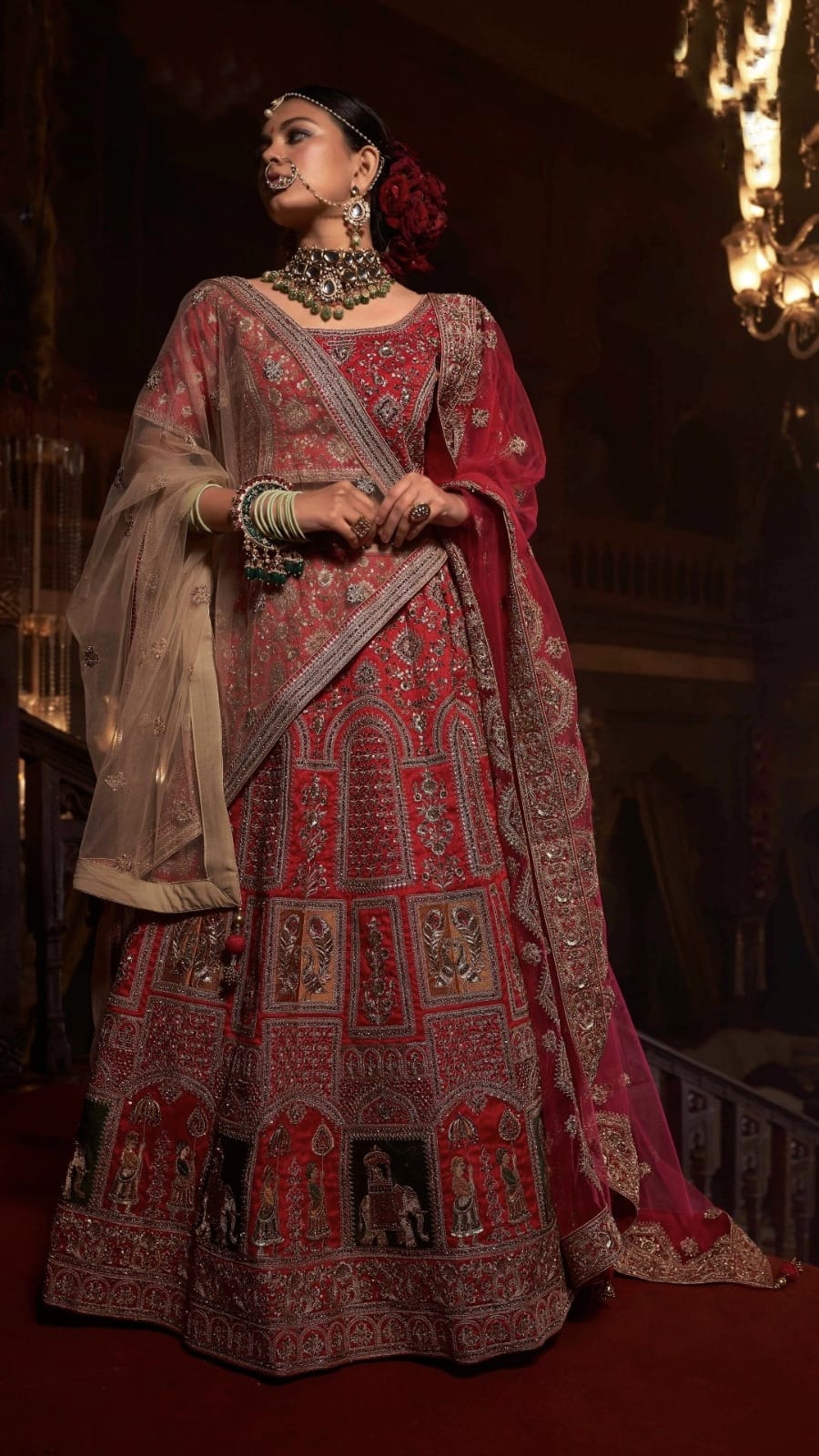 Wedding Designer Bridal Wear Lehenga D.No 77024 Anant Tex Exports Private Limited