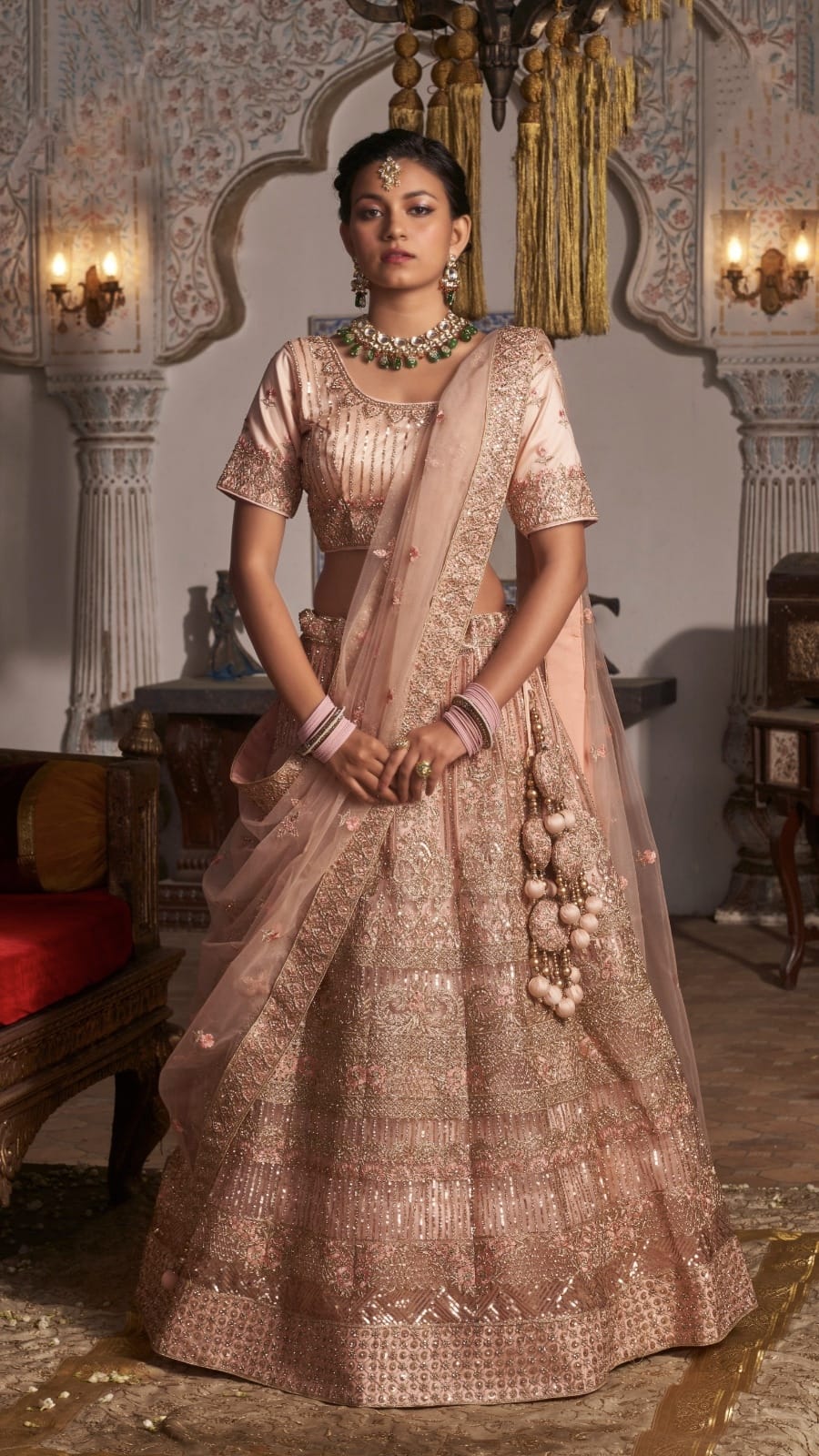 Wedding Designer Bridal Wear Lehenga D.No 77049 Anant Tex Exports Private Limited
