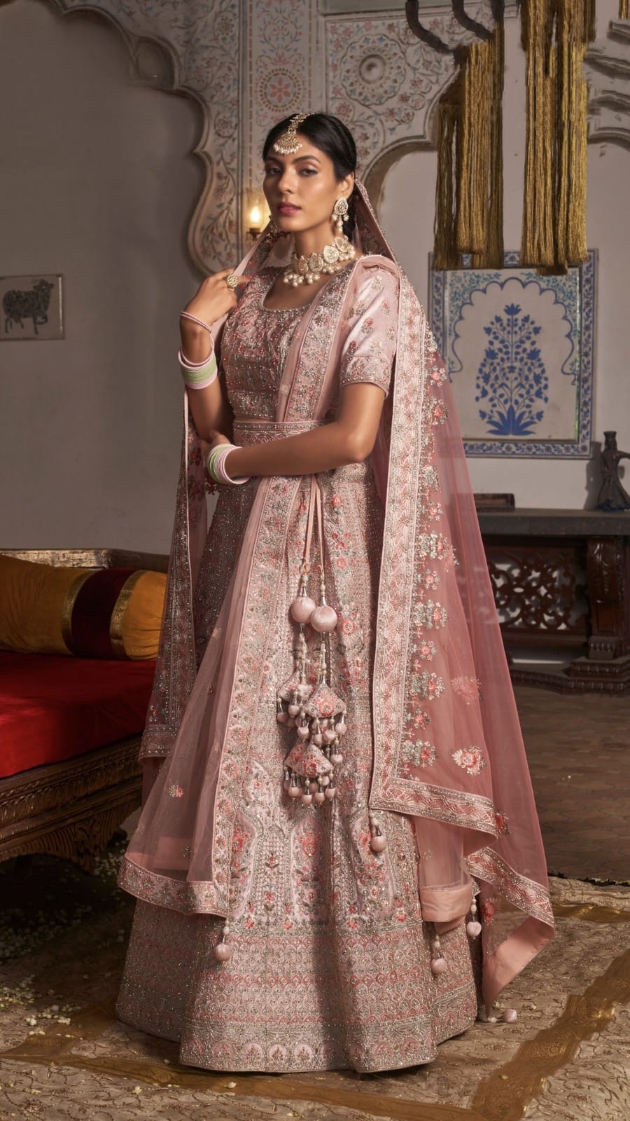 Wedding Designer Bridal Wear Lehenga D.No 77007 Anant Tex Exports Private Limited