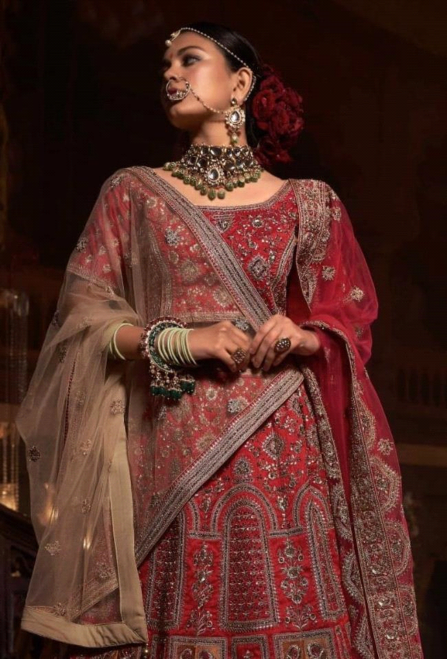 Wedding Designer Bridal Wear Lehenga D.No 77024 Anant Tex Exports Private Limited