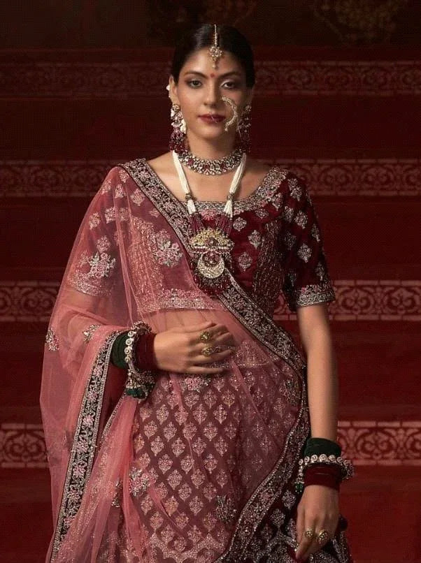 Wedding Designer Bridal Wear Lehenga D.No 77027 Anant Tex Exports Private Limited