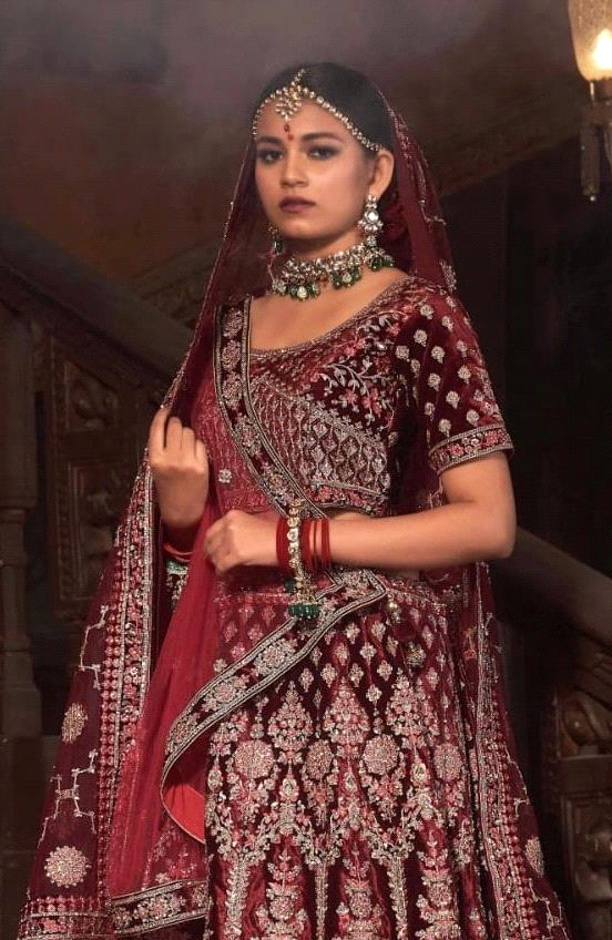 Wedding Designer Bridal Wear Lehenga D.No 77028 Anant Tex Exports Private Limited