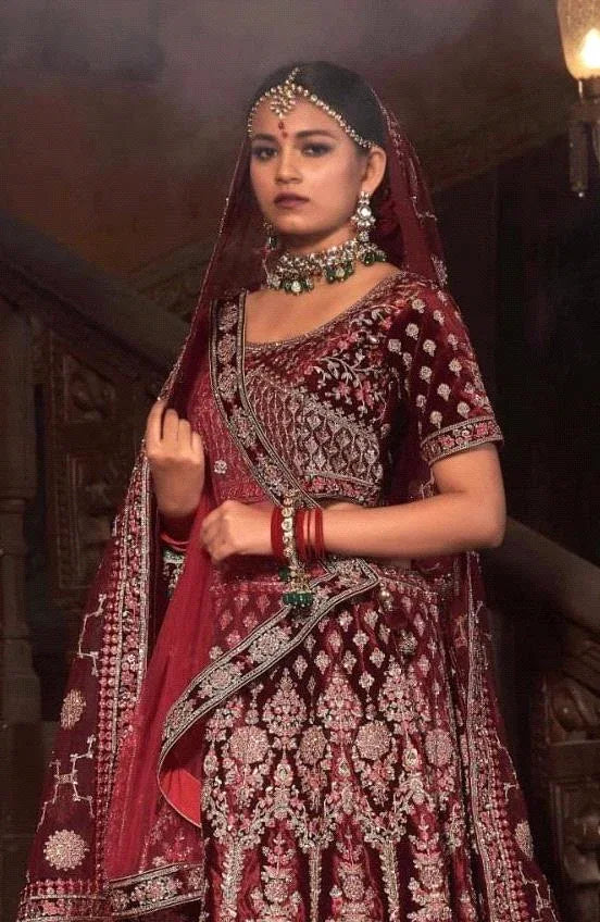 Wedding Designer Bridal Wear Lehenga D.No 77028 Anant Tex Exports Private Limited