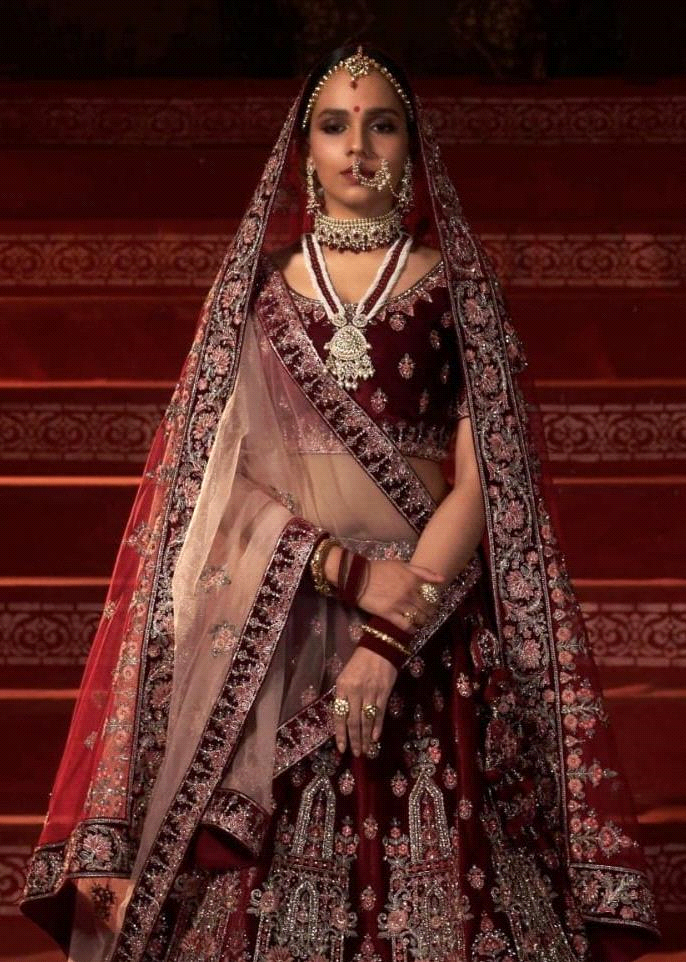 Wedding Designer Bridal Wear Lehenga D.No 77033 Anant Tex Exports Private Limited