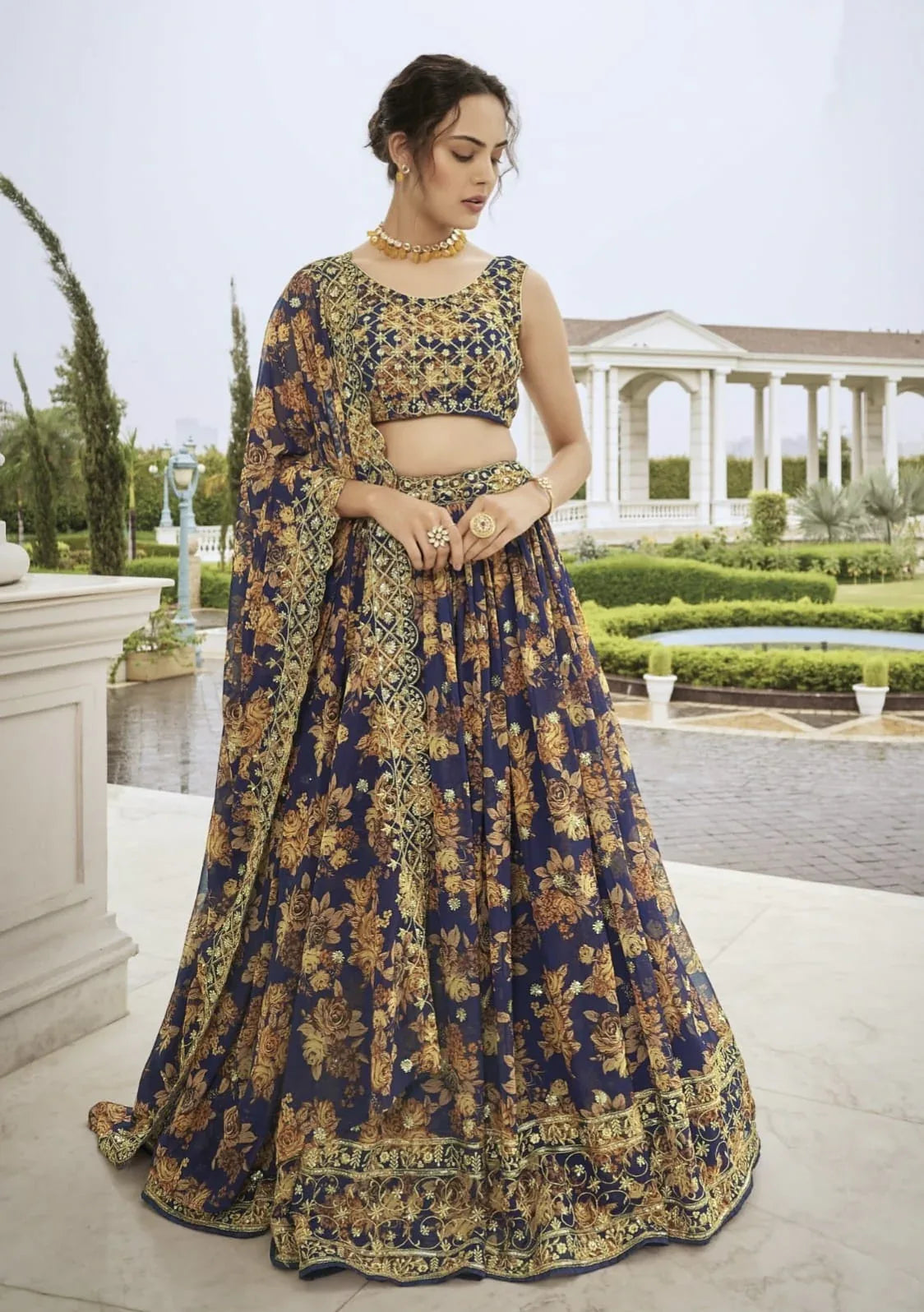 Party Wear Floral Printed Lehenga Choli Anant Tex Exports Private Limited