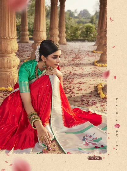 Platinum Silk Pure Sattin Paithani Designer Saree Anant Tex Exports Private Limited