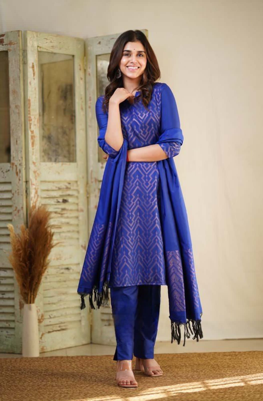 Karwa Chauth Special Pure Dola Silk Designer Punjabi Dress Materials  Collection Catalog
