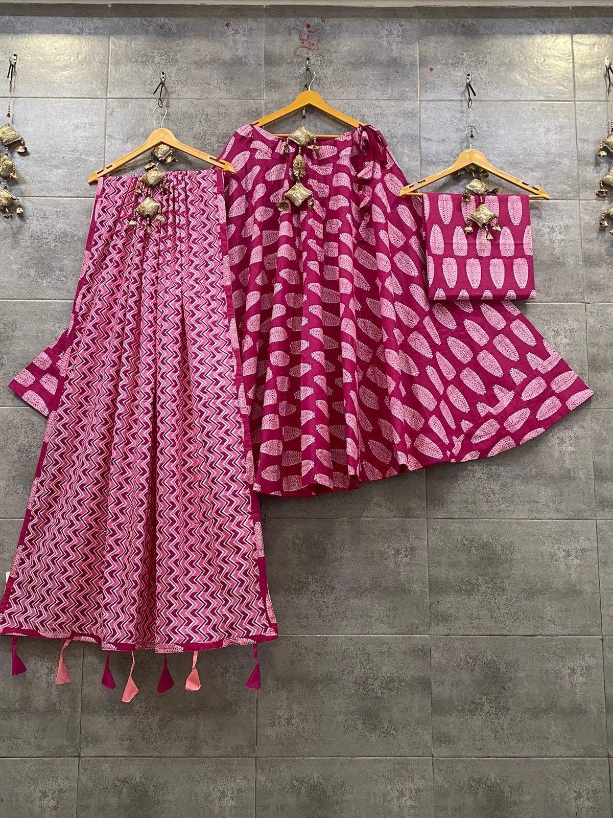 Designer Pure Cotton Print Lehenga Anant Tex Exports Private Limited