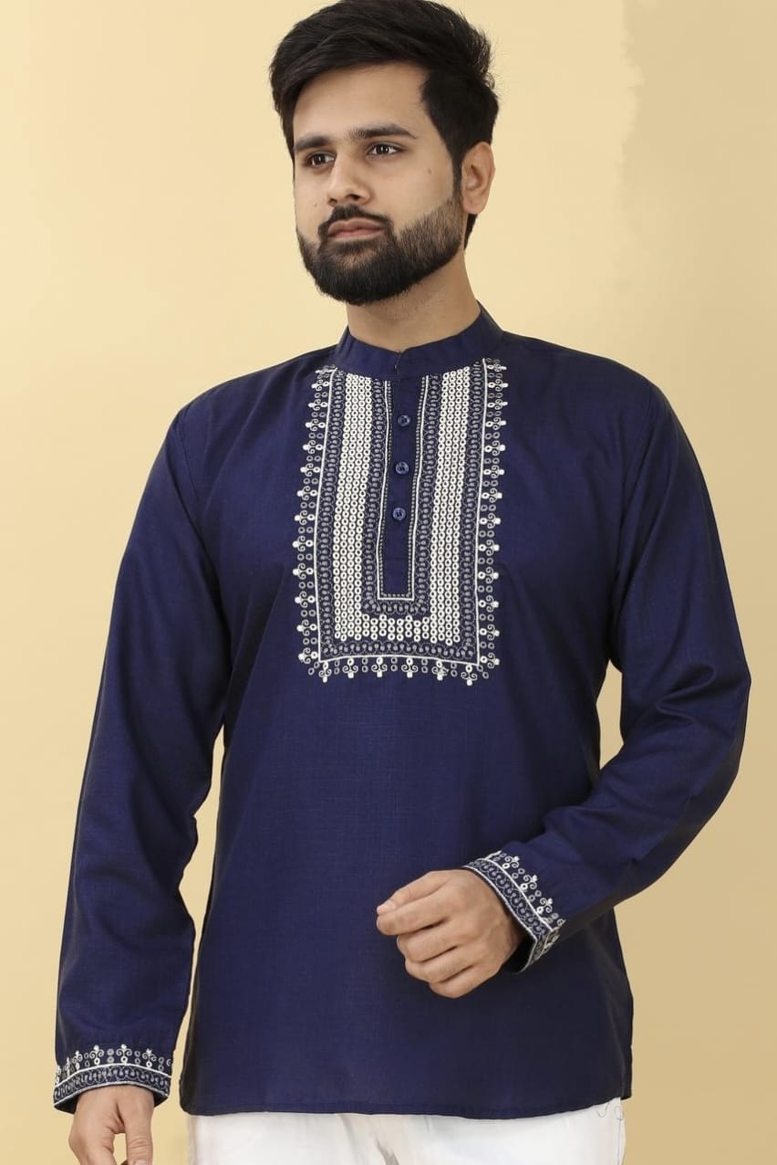 Traditional Embroidery Work Short Kurta Anant Tex Exports Private Limited