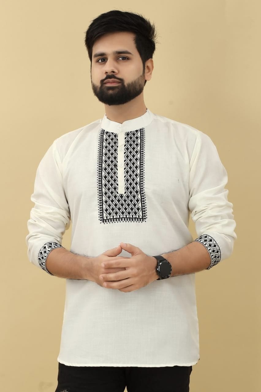 Traditional Embroidery Work Short Kurta Anant Tex Exports Private Limited