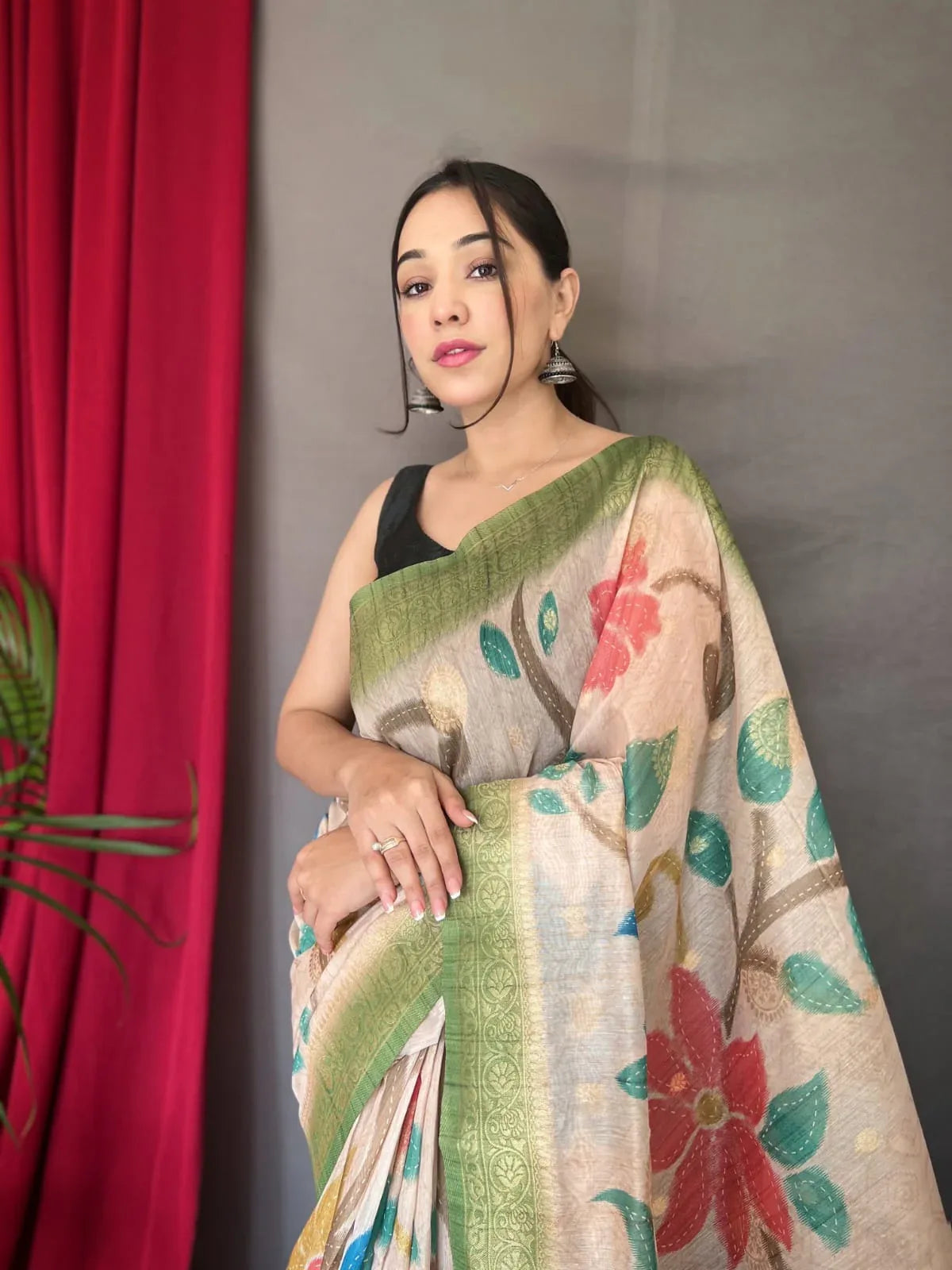 Vaibhavi Fancy Pure Kora Silk Saree - Anant Tex Exports Pvt.Ltd.