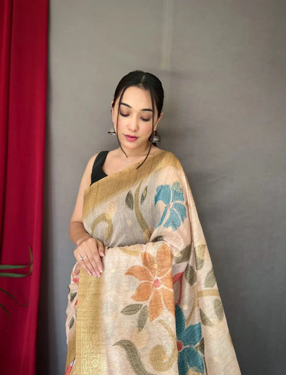 Vaibhavi Fancy Pure Kora Silk Saree - Anant Tex Exports Pvt.Ltd.