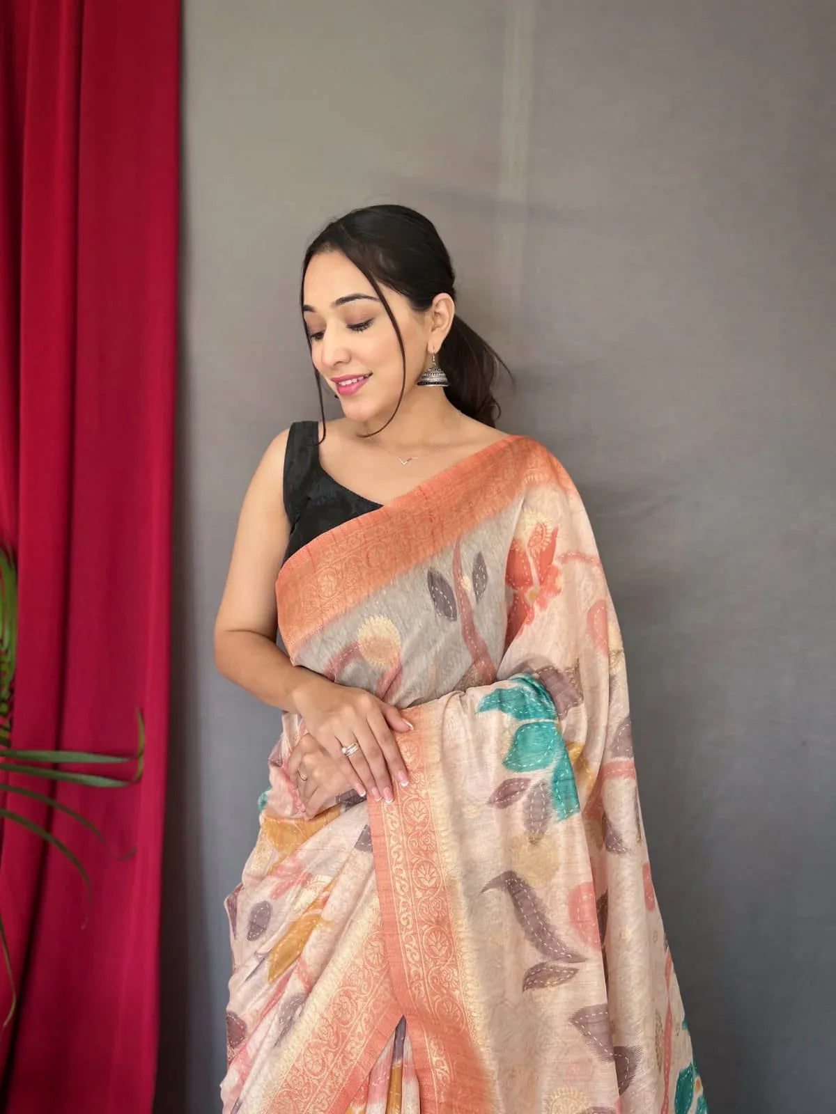 Vaibhavi Fancy Pure Kora Silk Saree - Anant Tex Exports Pvt.Ltd.