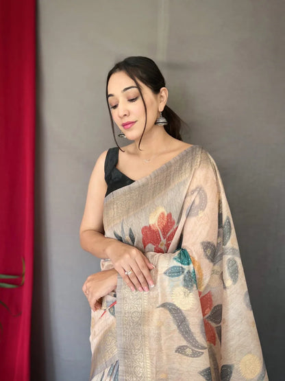 Vaibhavi Fancy Pure Kora Silk Saree - Anant Tex Exports Pvt.Ltd.