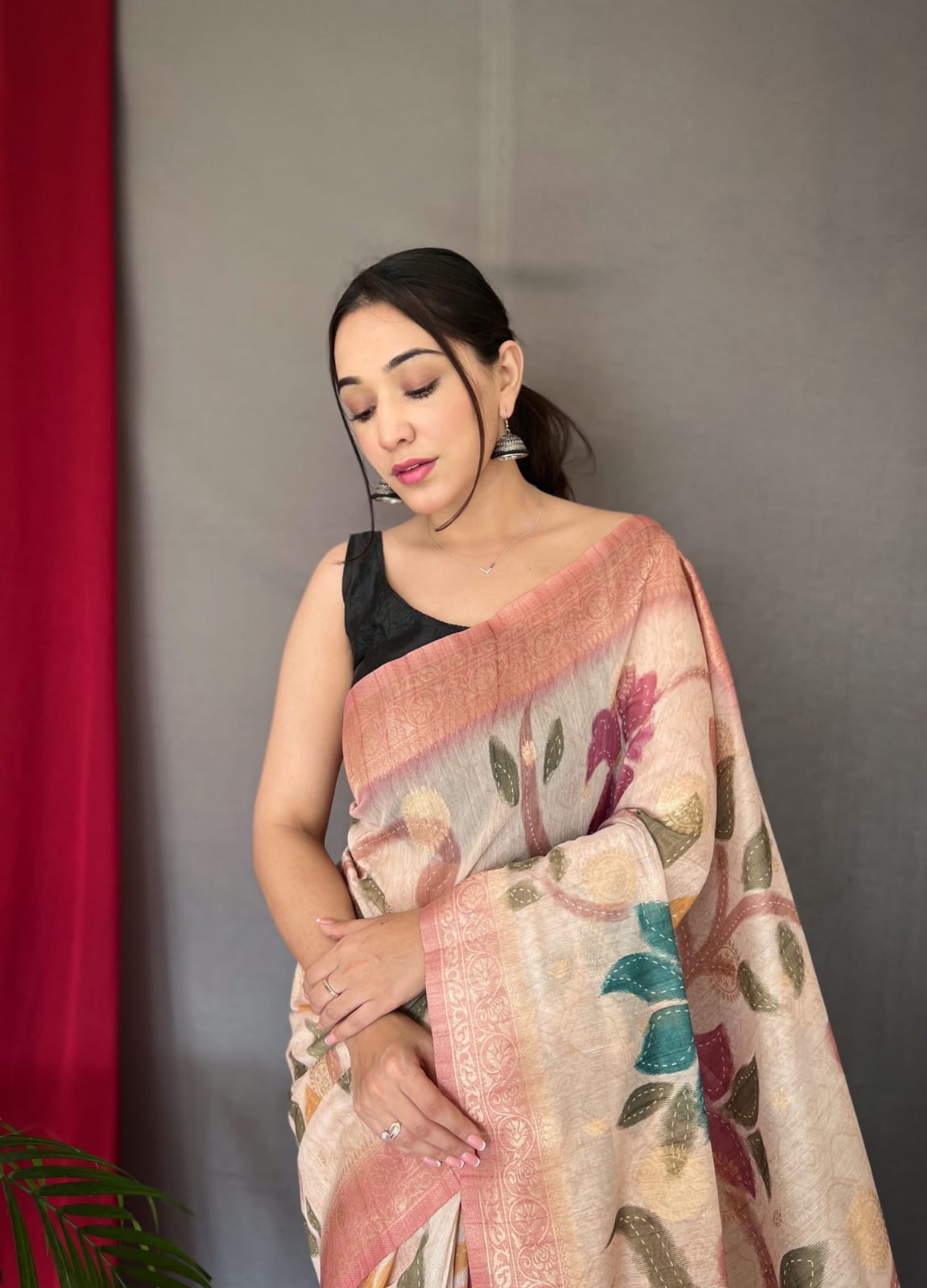 Vaibhavi Fancy Pure Kora Silk Saree