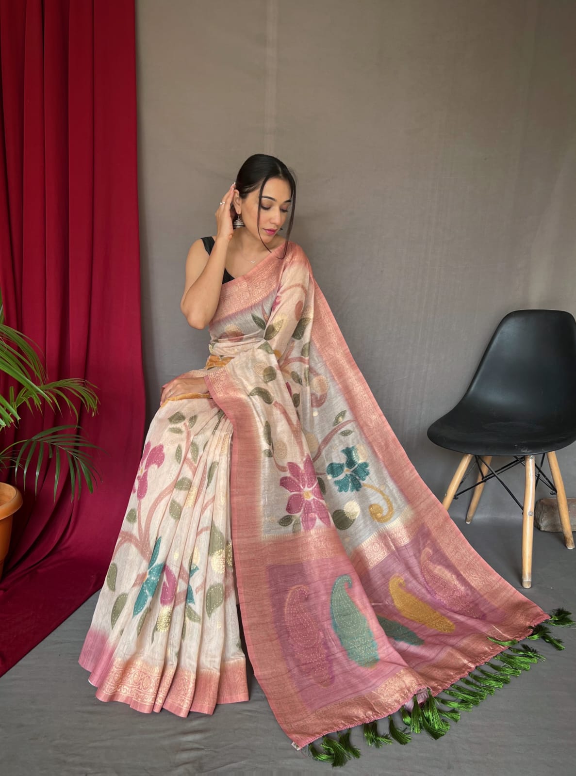Vaibhavi Fancy Pure Kora Silk Saree