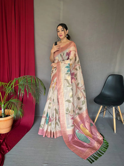 Vaibhavi Fancy Pure Kora Silk Saree - Anant Tex Exports Pvt.Ltd.