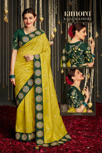 KAJAL VOL -11 FESTIVE AND TRADITIONAL WEAR SAREE D.NO 5228 - Anant Tex Exports Pvt.Ltd.