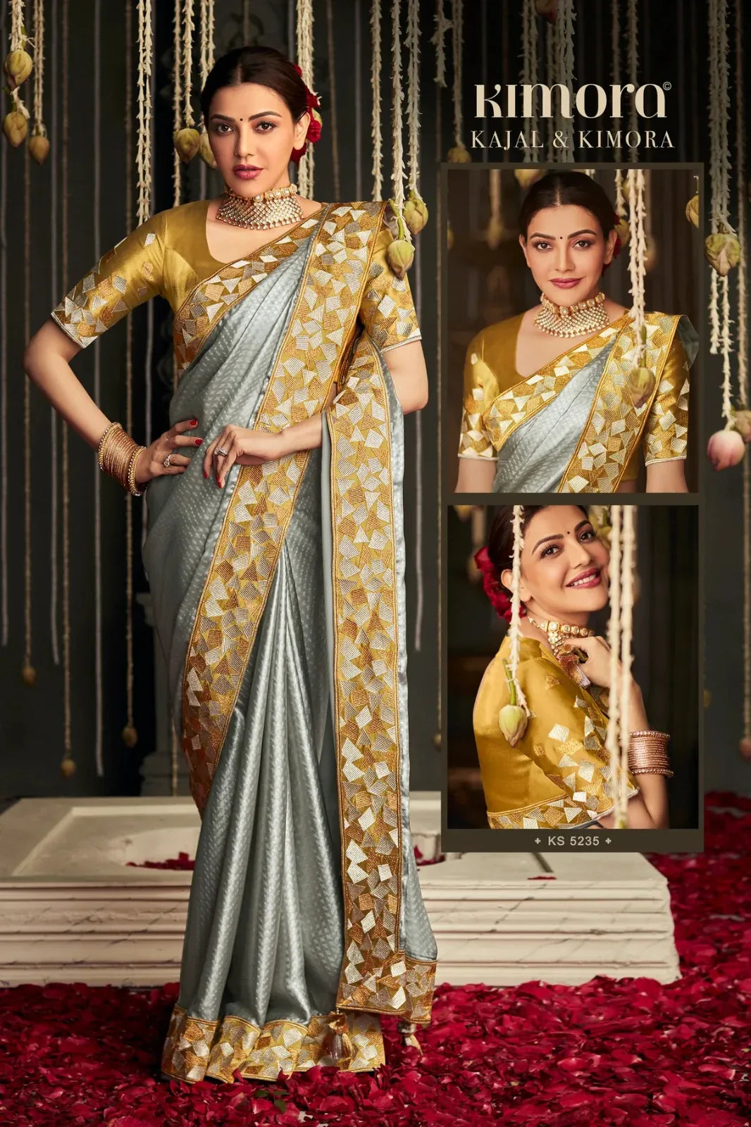 KAJAL VOL -11 FESTIVE AND TRADITIONAL WEAR SAREE D.NO 5235 - Anant Tex Exports Pvt.Ltd.