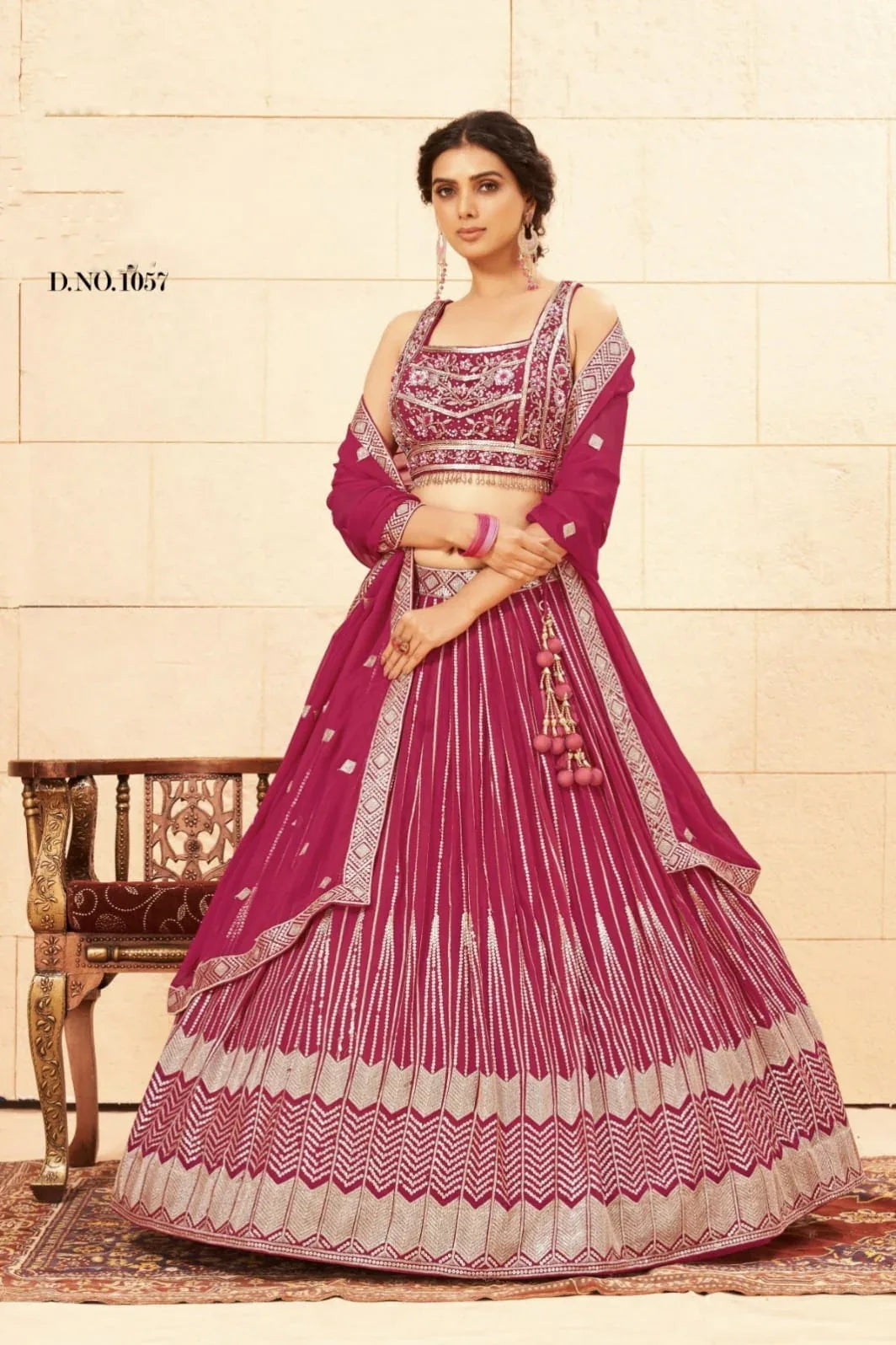 NAYAB BRIDAL WESTERN WEAR LEHENGA D.NO 1057 - Anant Exports