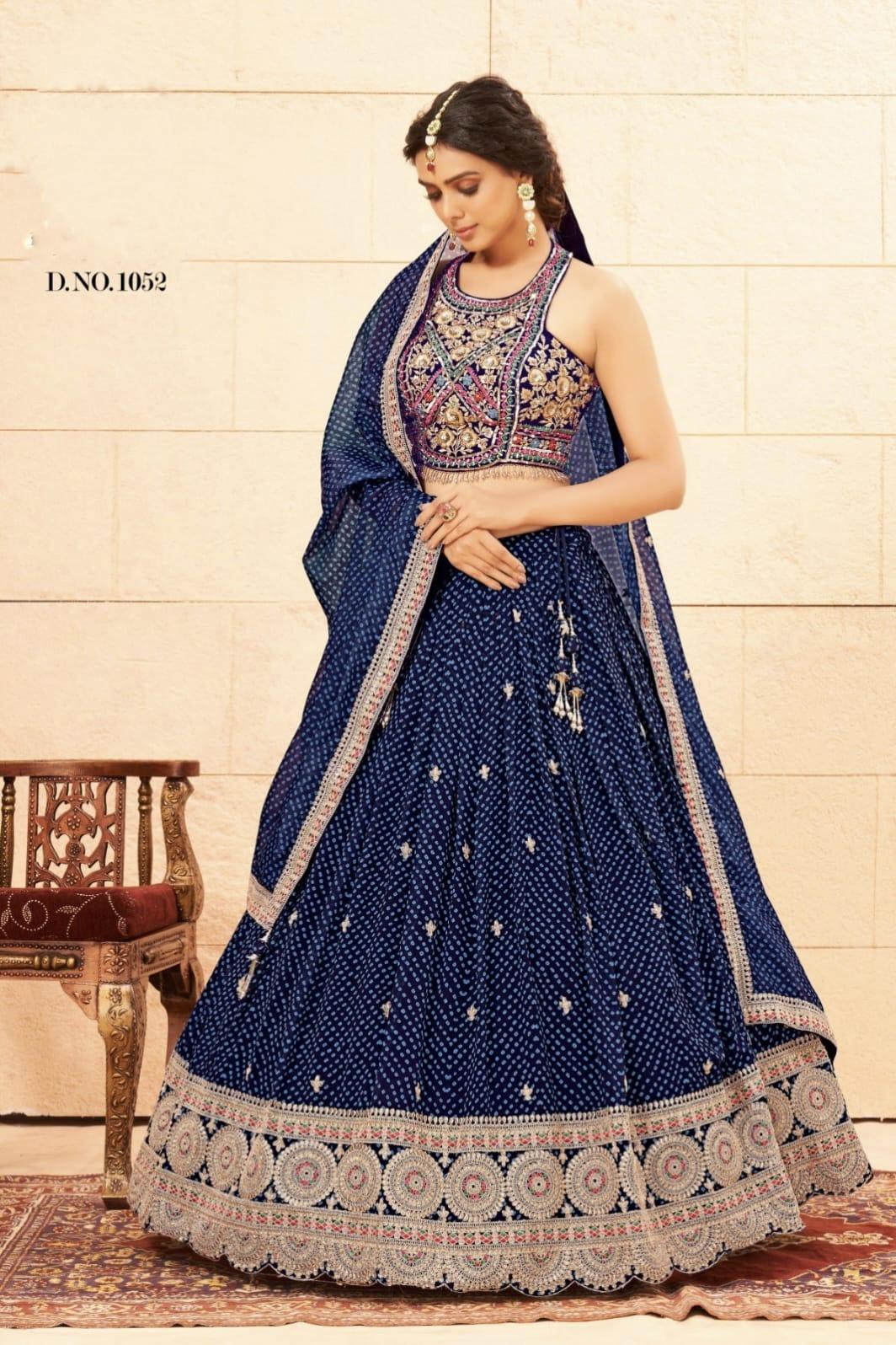 NAYAB BRIDAL WESTERN WEAR LEHENGA D.NO 1052 - Anant Exports