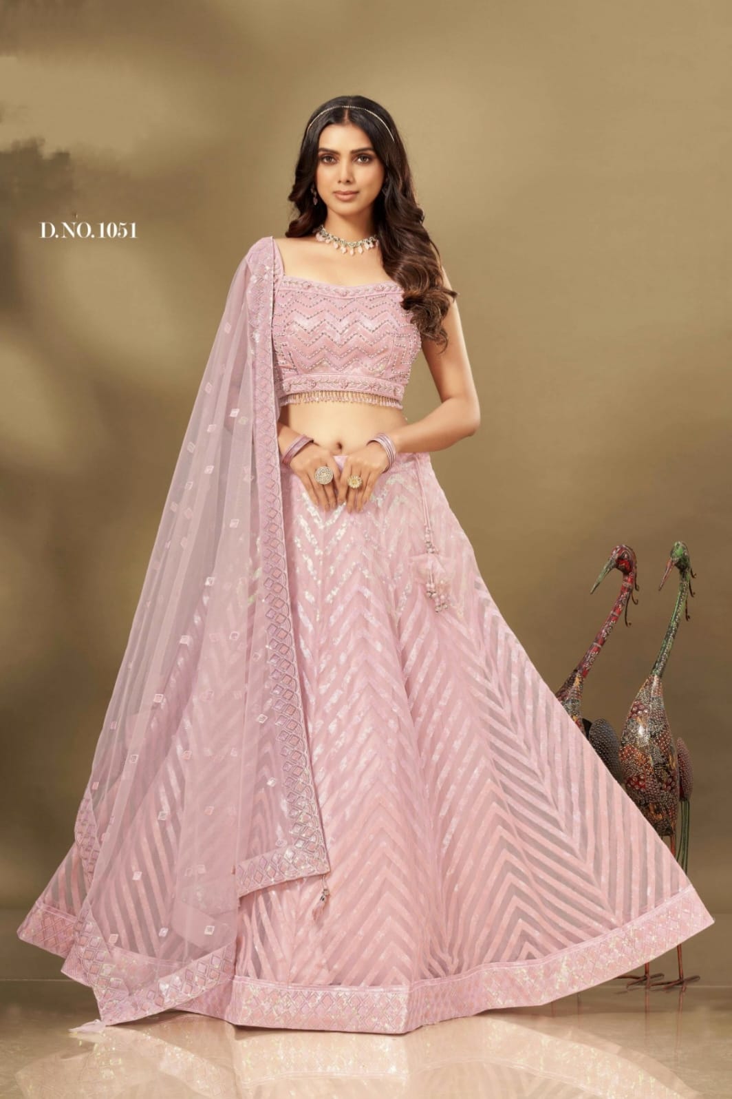 NAYAB BRIDAL WESTERN WEAR LEHENGA D.NO 1051