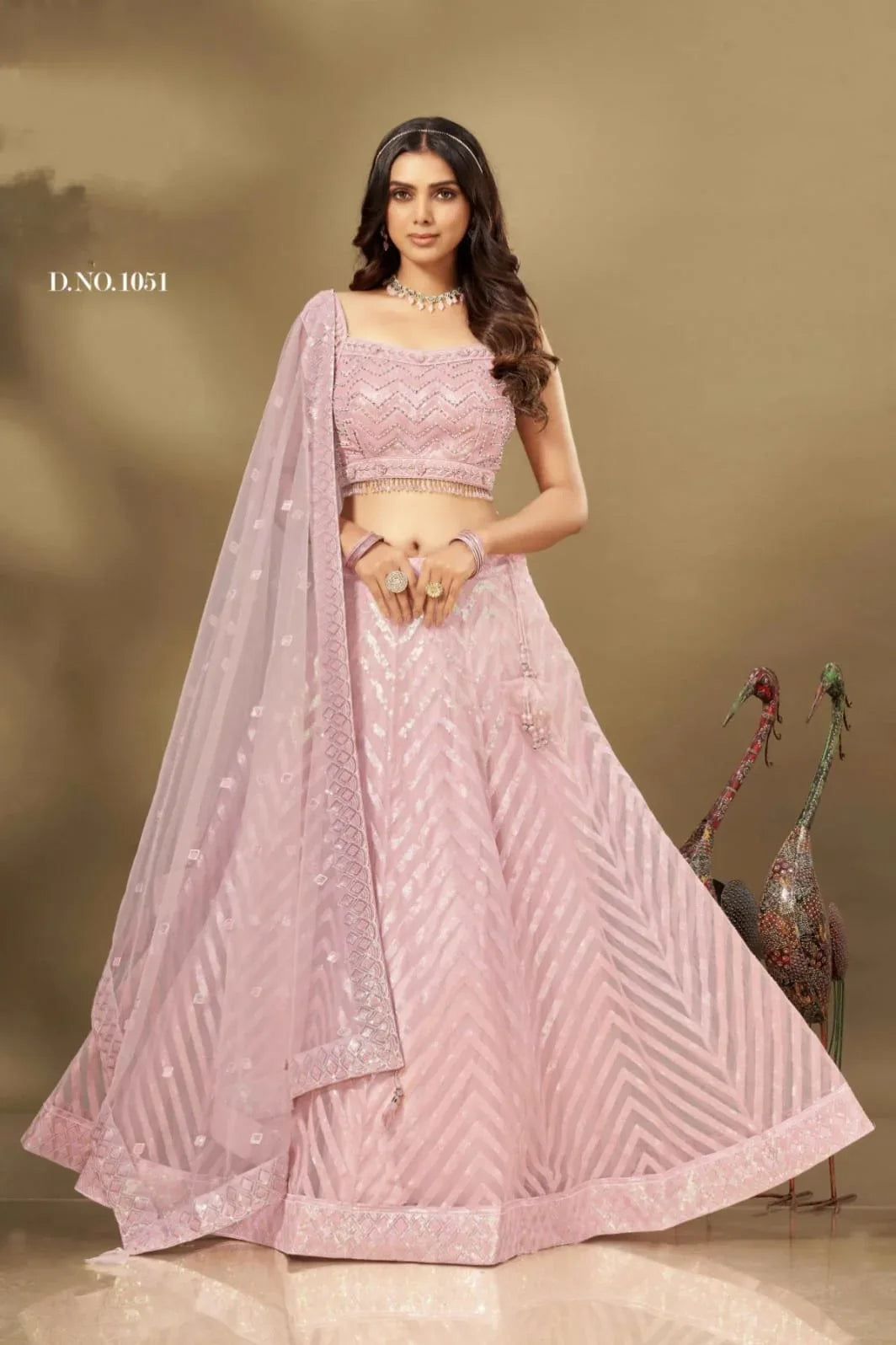 NAYAB BRIDAL WESTERN WEAR LEHENGA D.NO 1051 - Anant Tex Exports Pvt.Ltd.