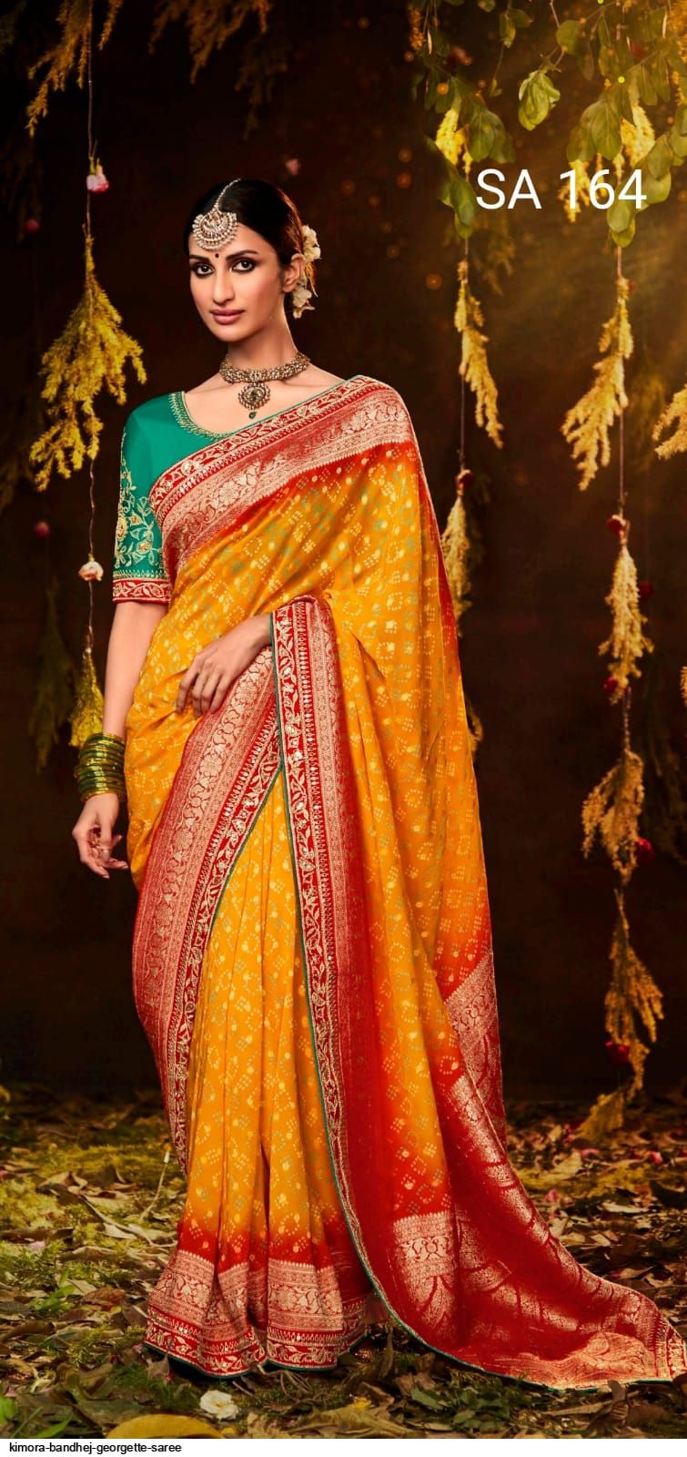 SINDHURI BANDHEJ EXCLUSIVE WEDDING SAREE D.NO 164