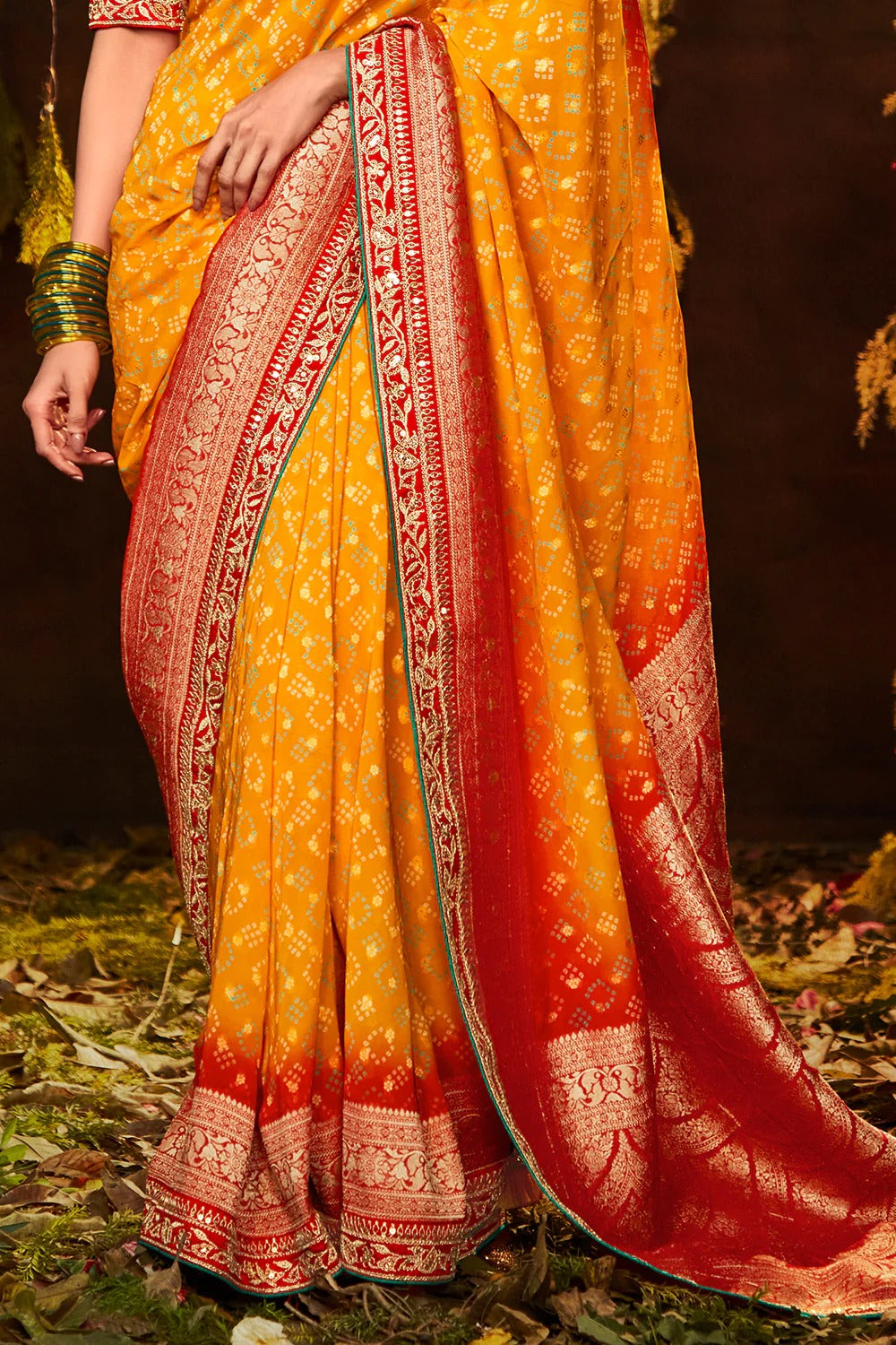 SINDHURI BANDHEJ EXCLUSIVE WEDDING SAREE D.NO 164
