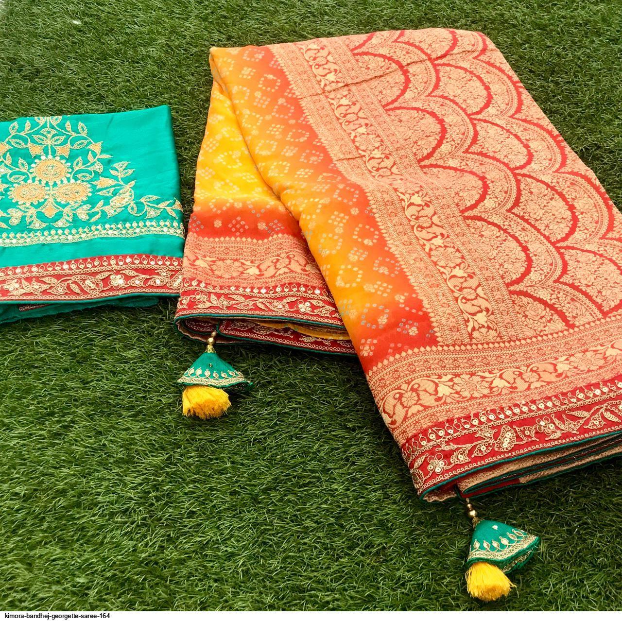 SINDHURI BANDHEJ EXCLUSIVE WEDDING SAREE D.NO 164 - Anant Tex Exports Pvt.Ltd.