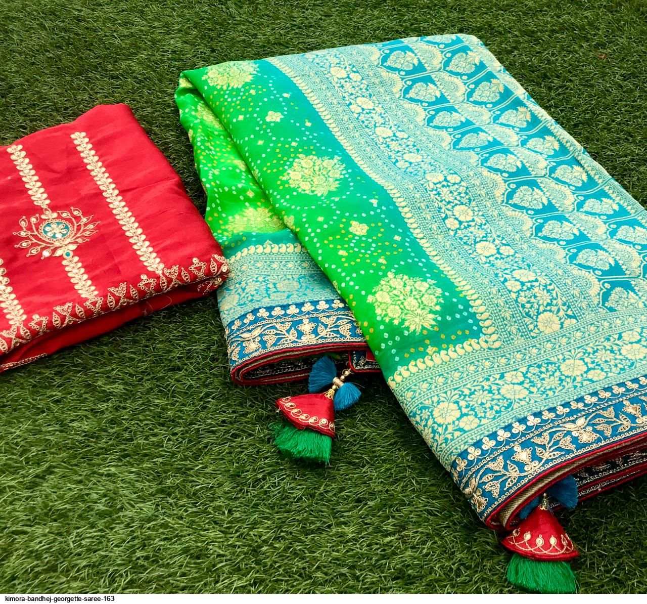 SINDHURI BANDHEJ EXCLUSIVE WEDDING SAREE D.NO 163