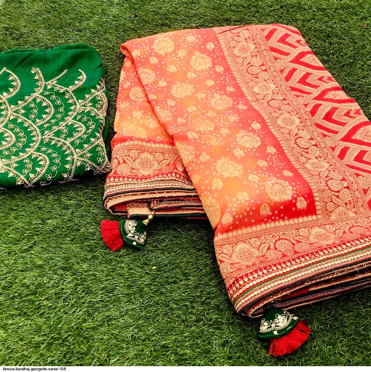 SINDHURI BANDHEJ EXCLUSIVE WEDDING SAREE D.NO 158 - Anant Tex Exports Pvt.Ltd.