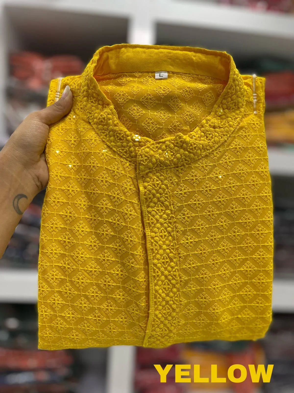 Traditional Chikan Work Kurta Pajama - Anant Exports