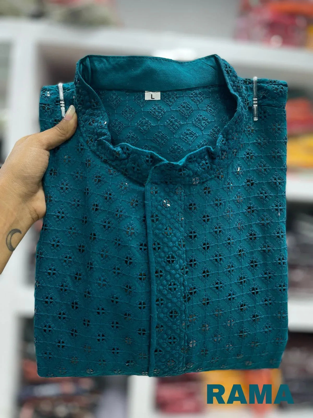 Traditional Chikan Work Kurta Pajama - Anant Exports