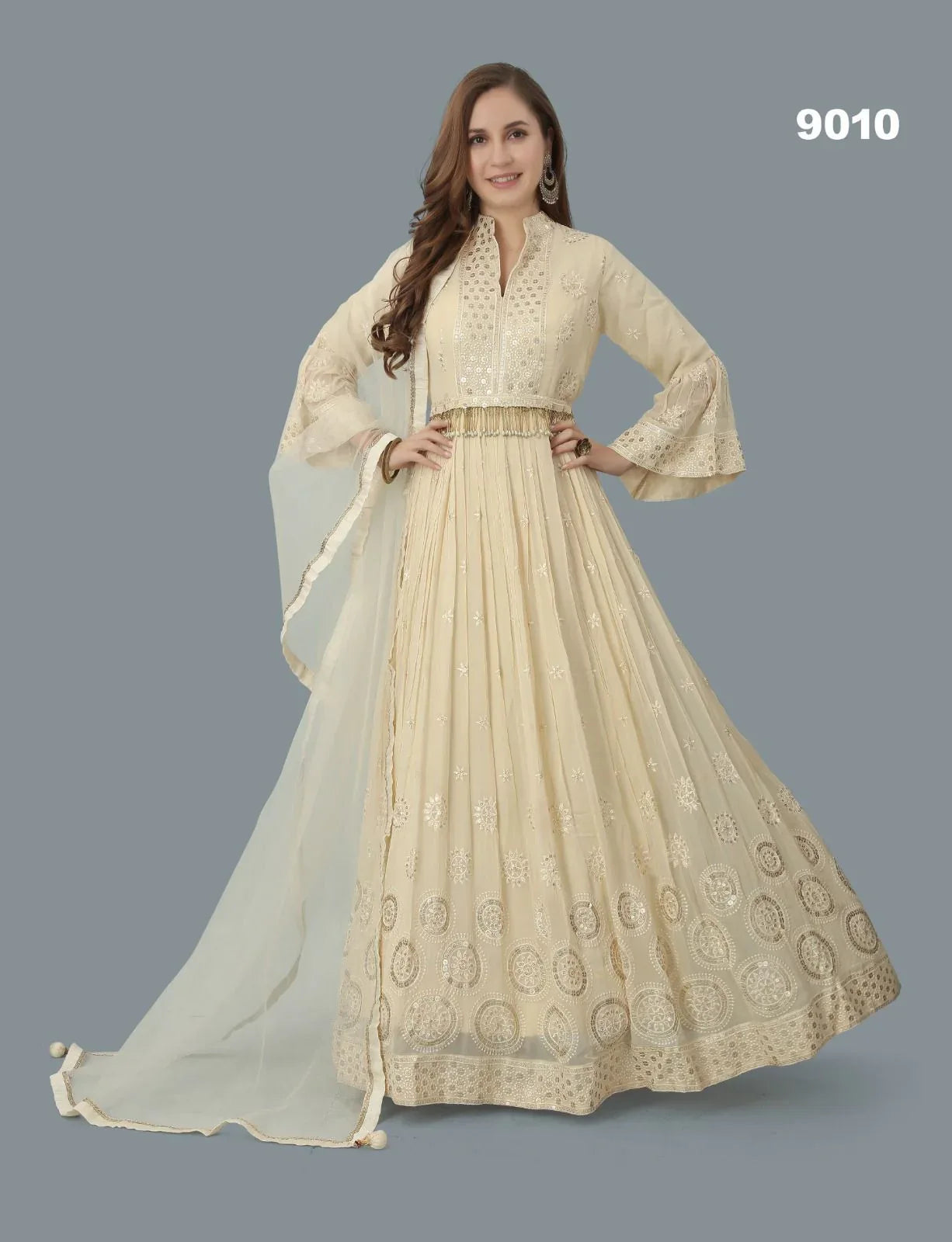 Kalpi Fancy Occasion Wear Gown D.No 9010 - Anant Exports