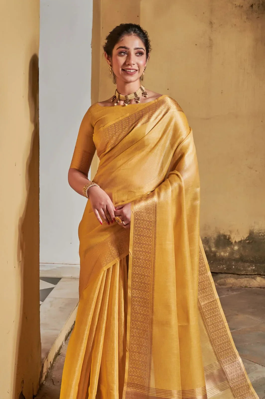 Fancy Wear Silk Weaving Saree - Anant Exports