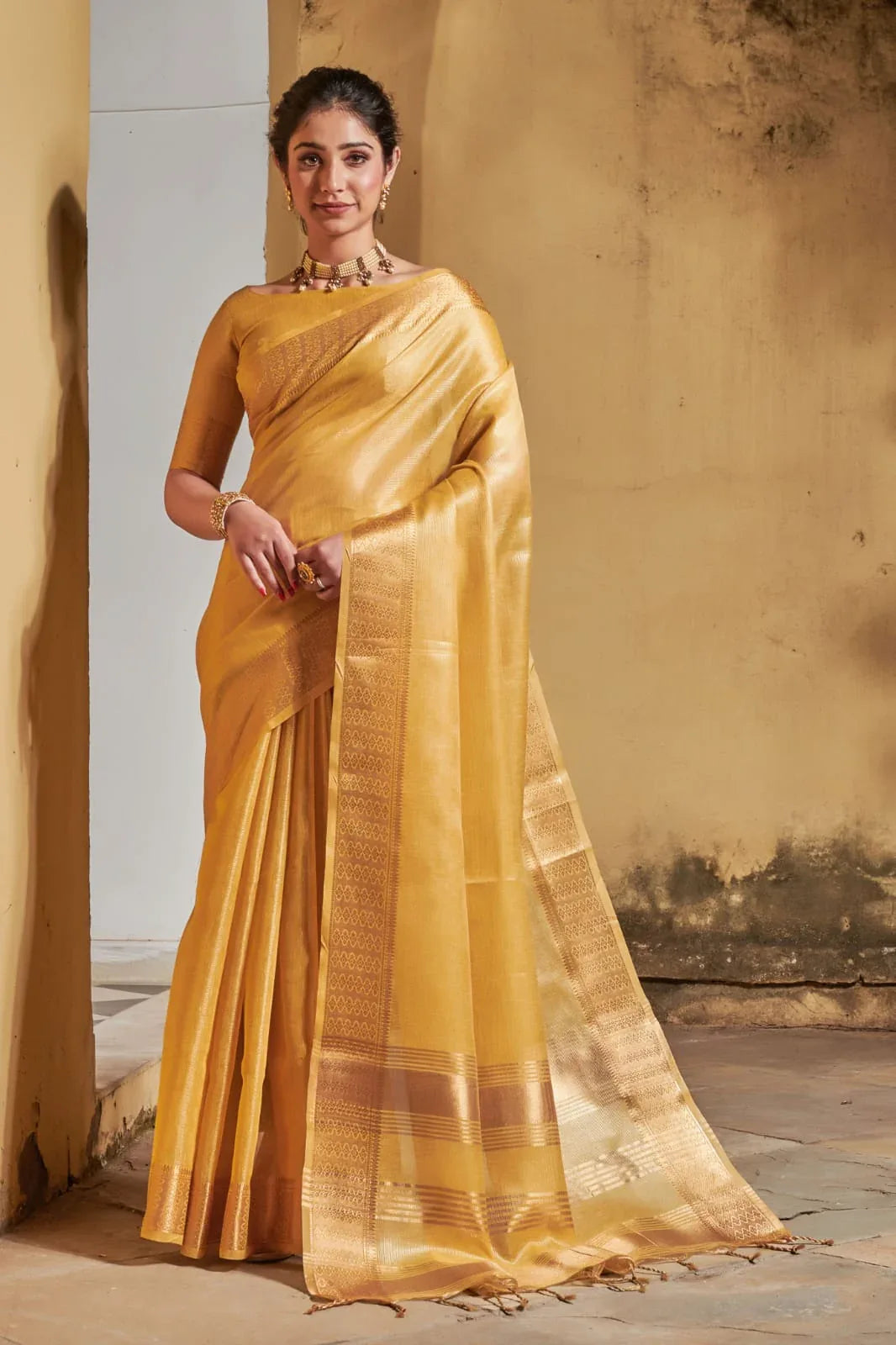 Fancy Wear Silk Weaving Saree - Anant Exports