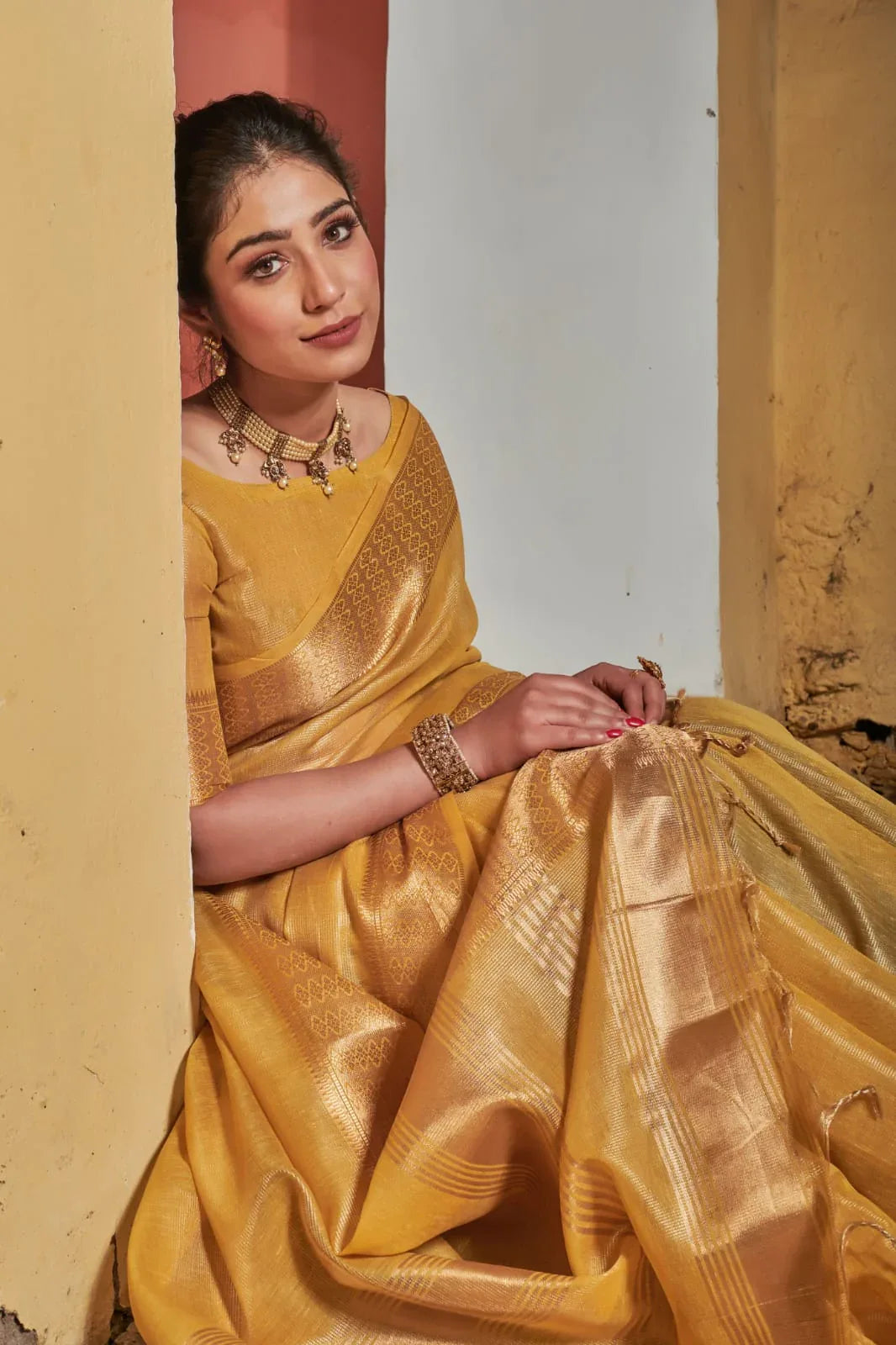 Fancy Wear Silk Weaving Saree - Anant Exports