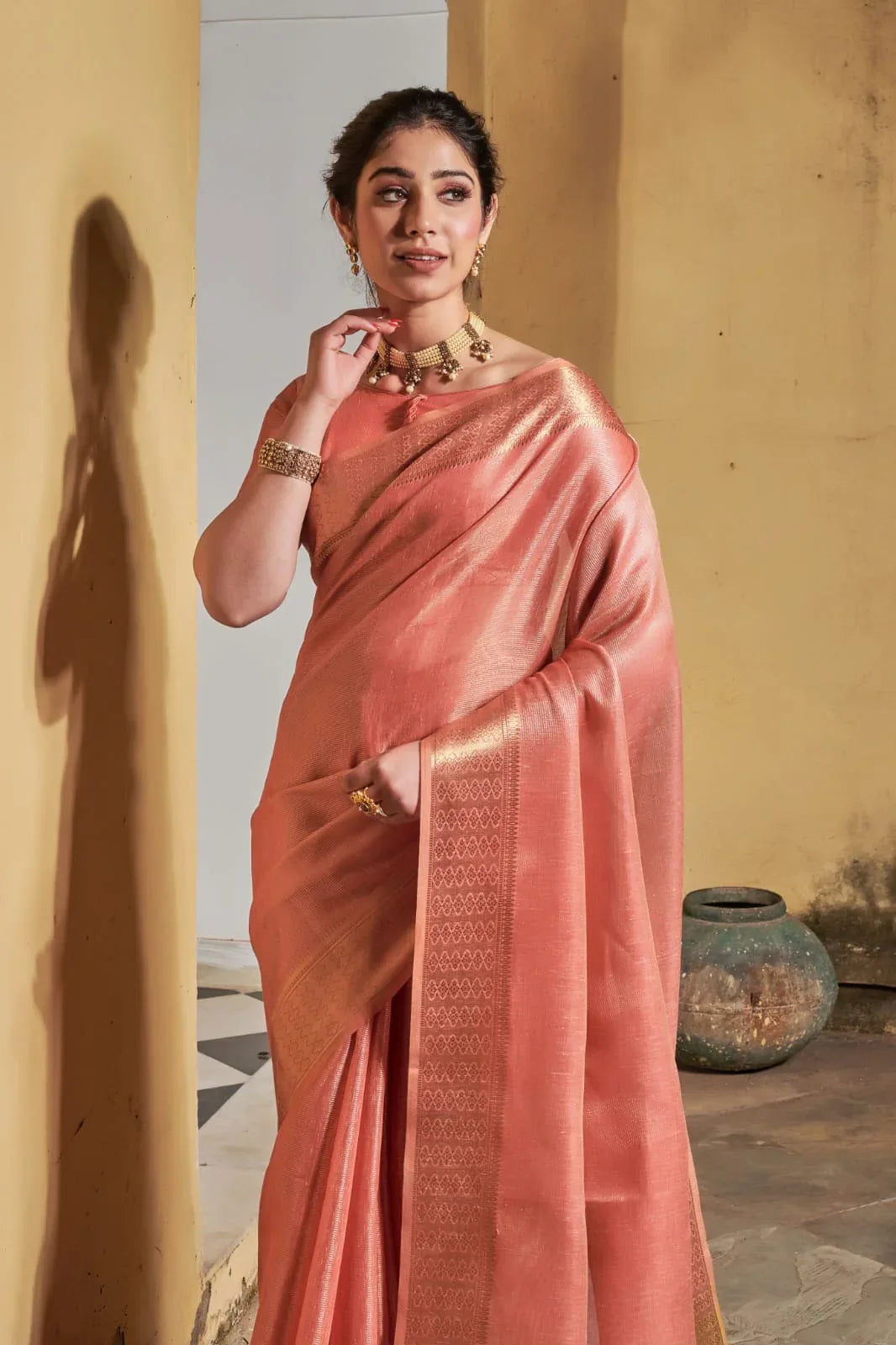Fancy Wear Silk Weaving Saree - Anant Exports