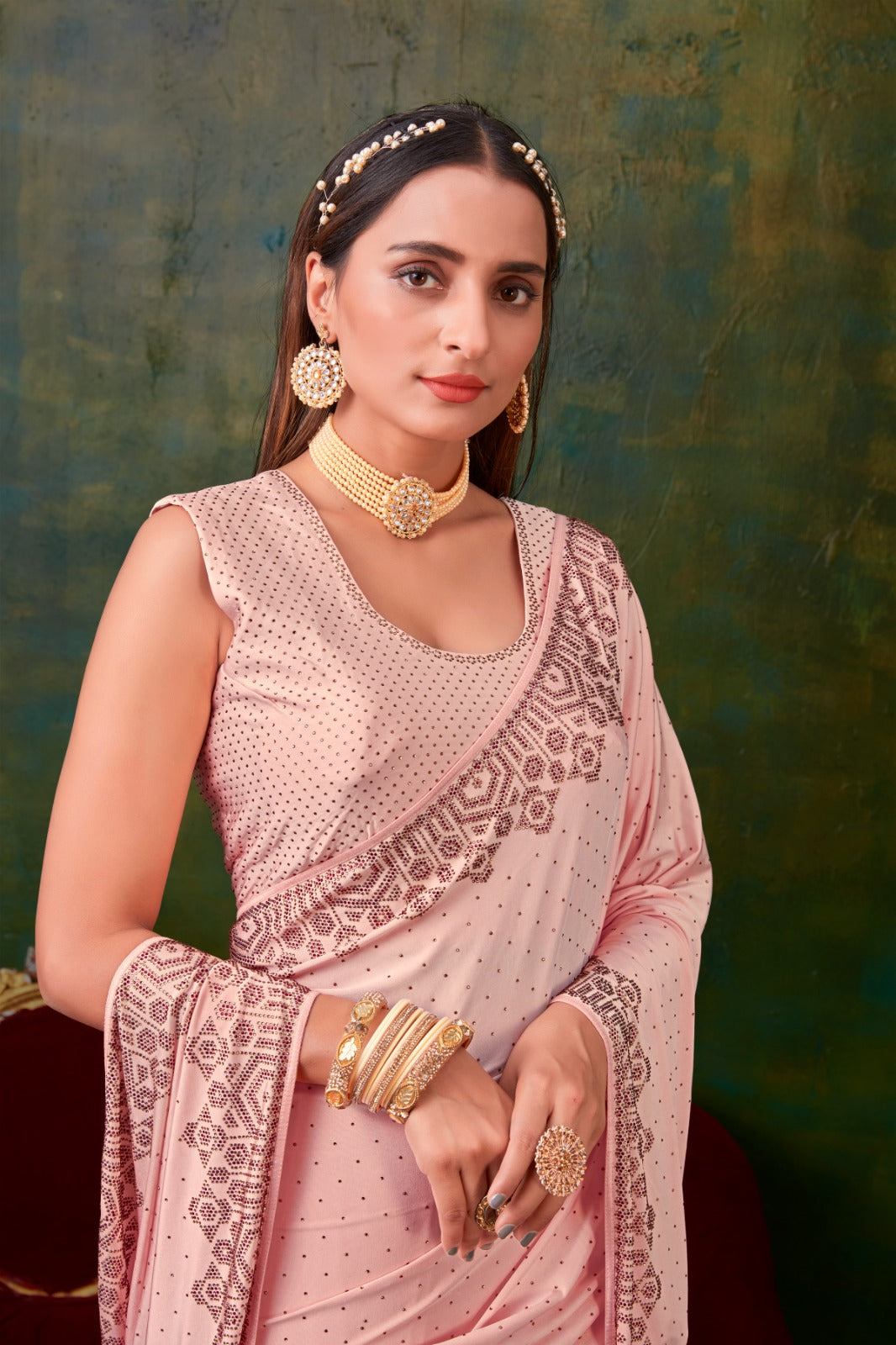 FANCY REGULAR WEAR SWAROVSKI SAREE