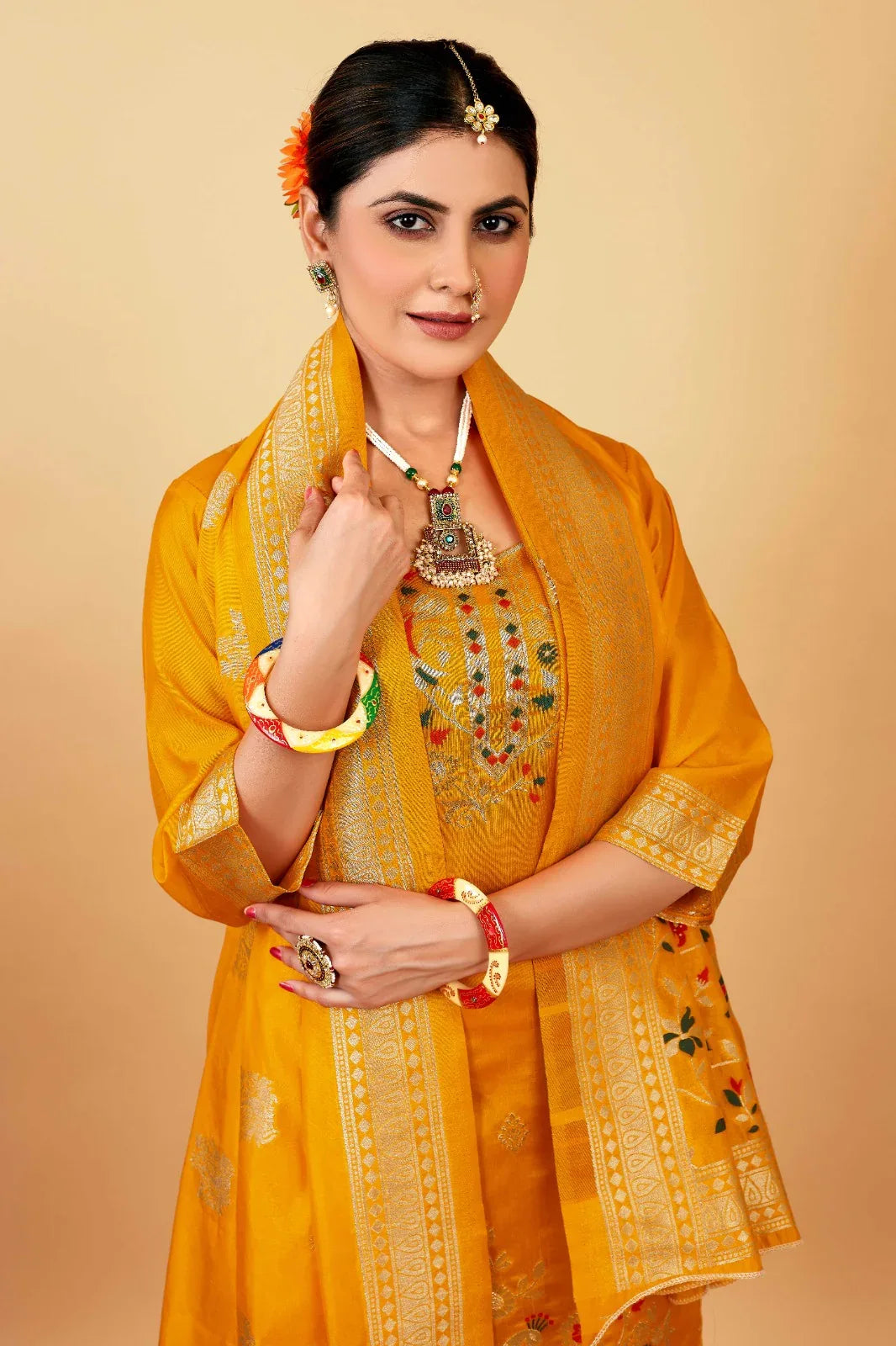 Morni Paithani Designer Occasion Wear Suits - Anant Exports