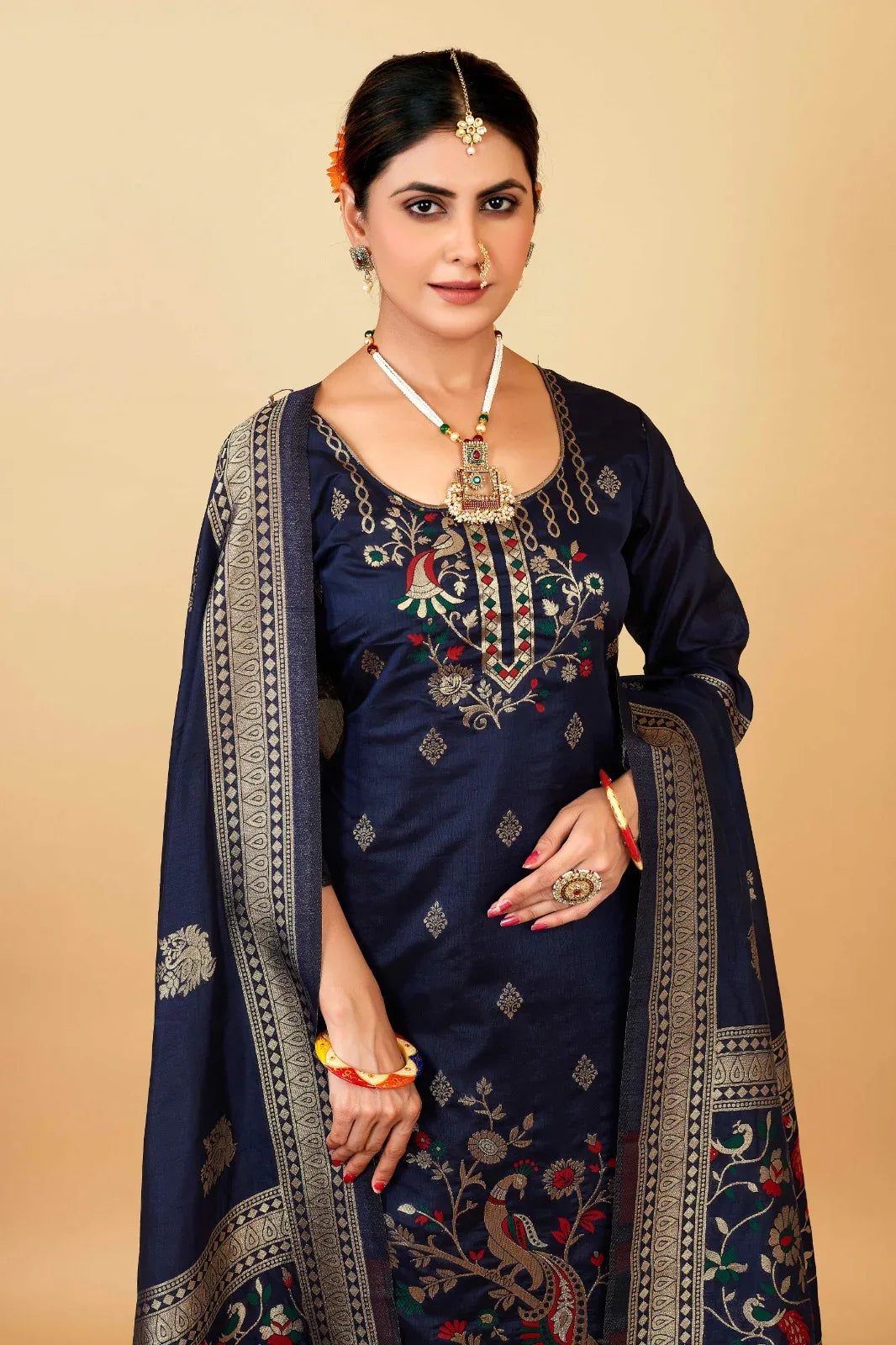 Morni Paithani Designer Occasion Wear Suits - Anant Exports